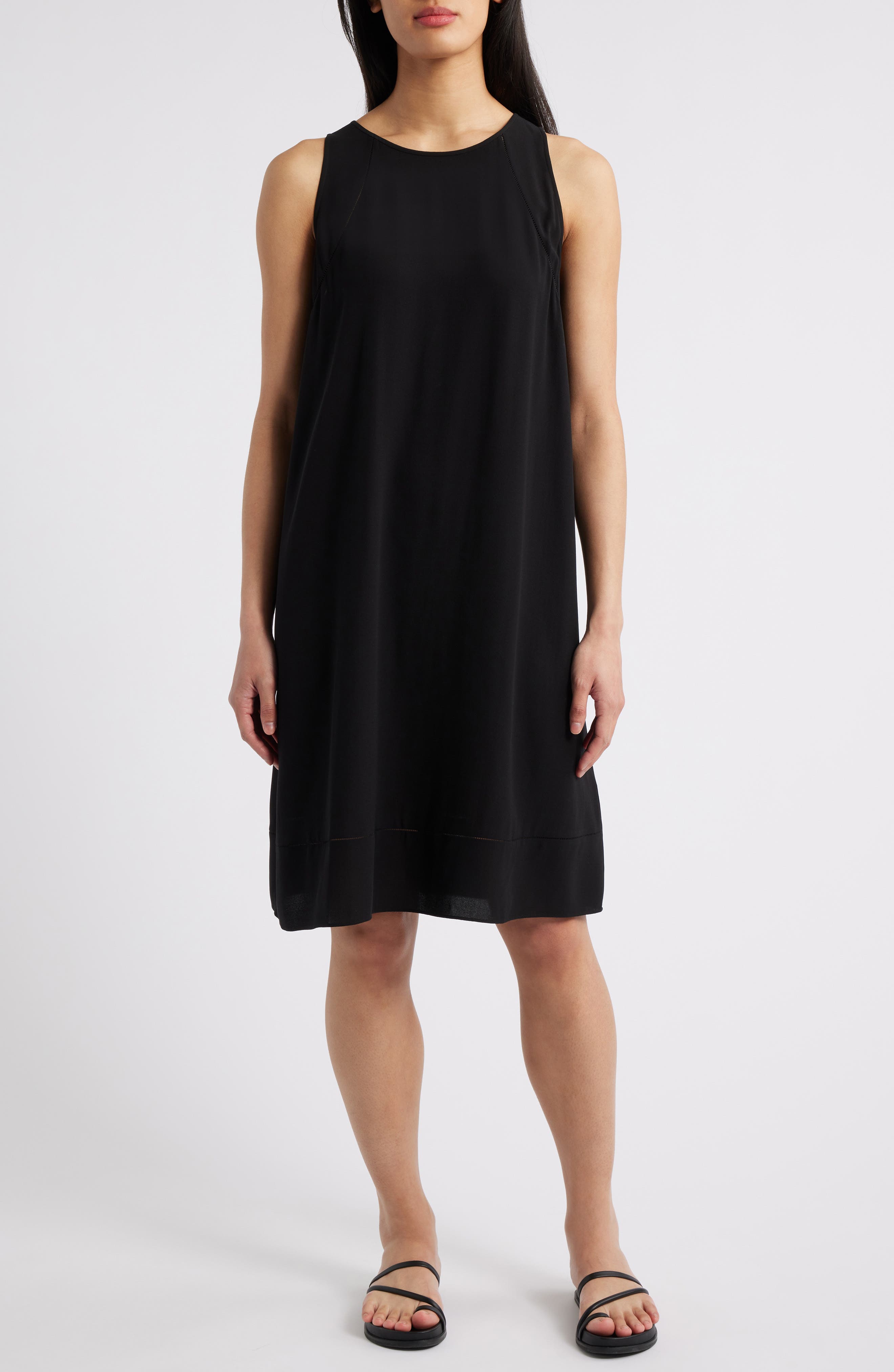 Sleeveless Silk A-Line Dress - image 1
