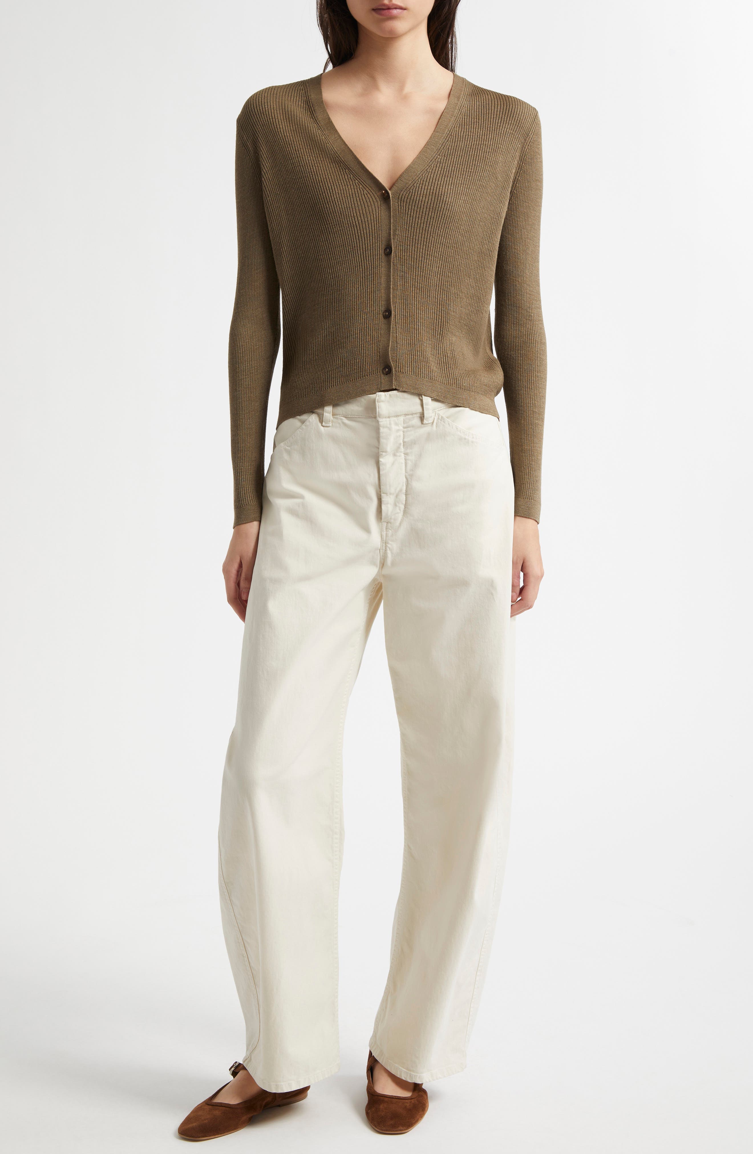 Nari Silk Rib Cardigan - image 2