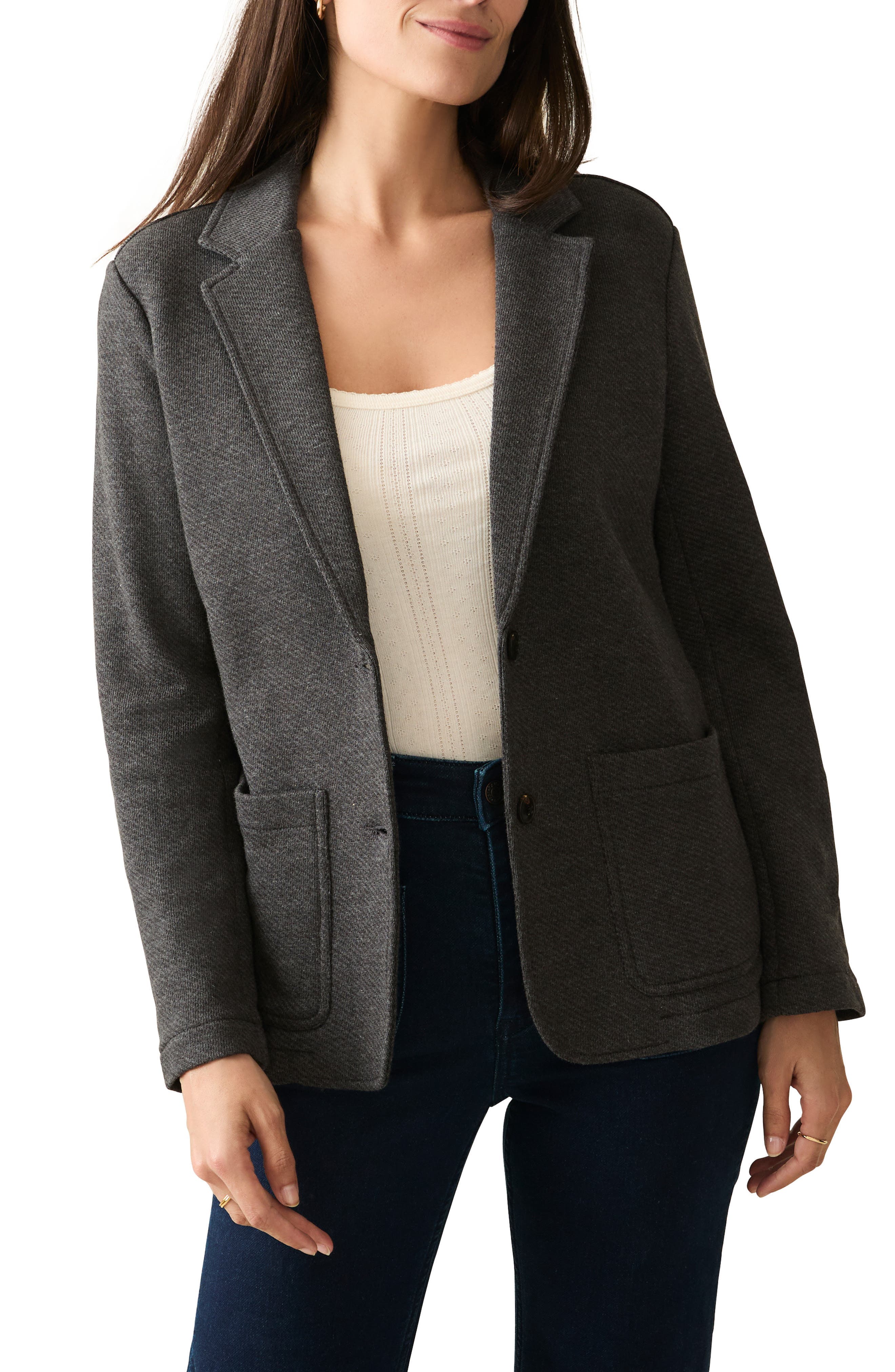 Inlet Cotton Blend Knit Blazer - image 1