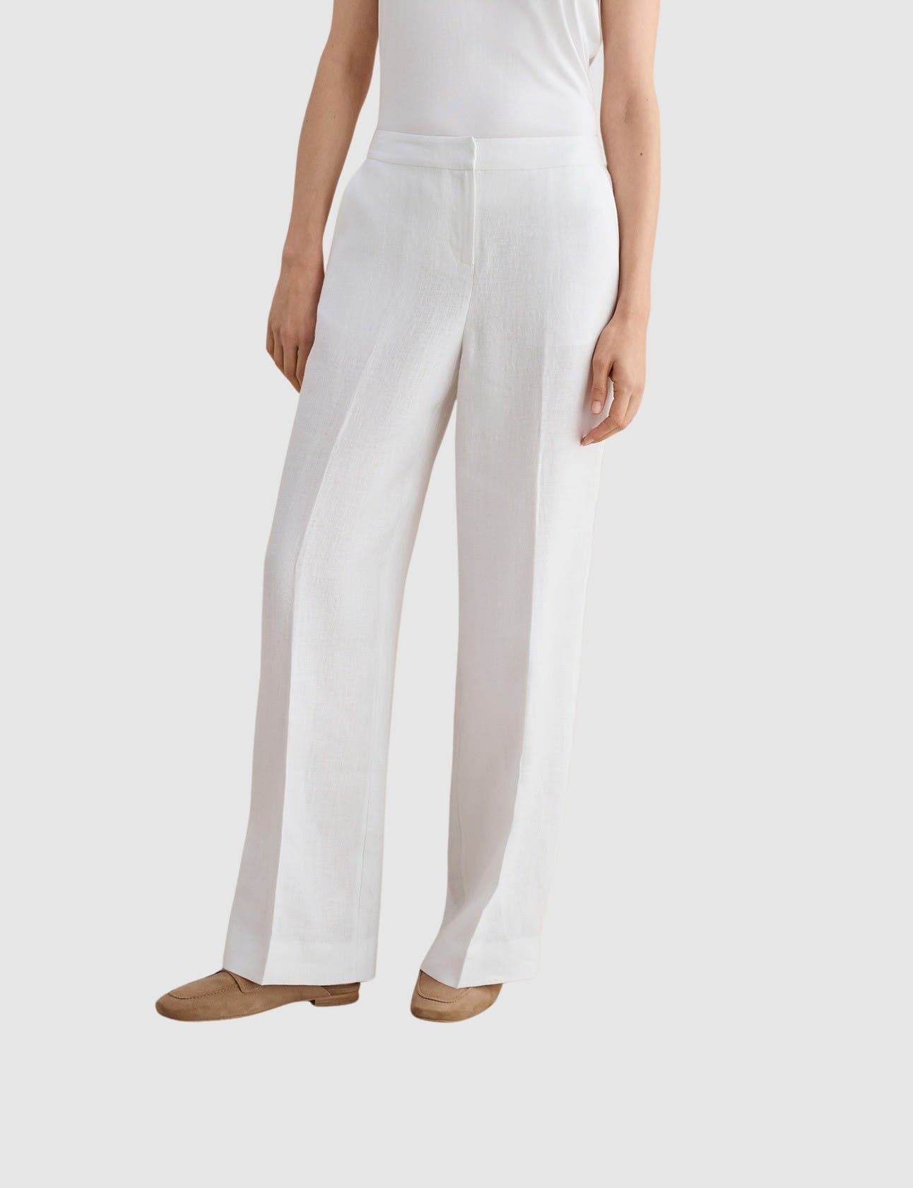 Alessia High-Waist Linen Trousers - image 1