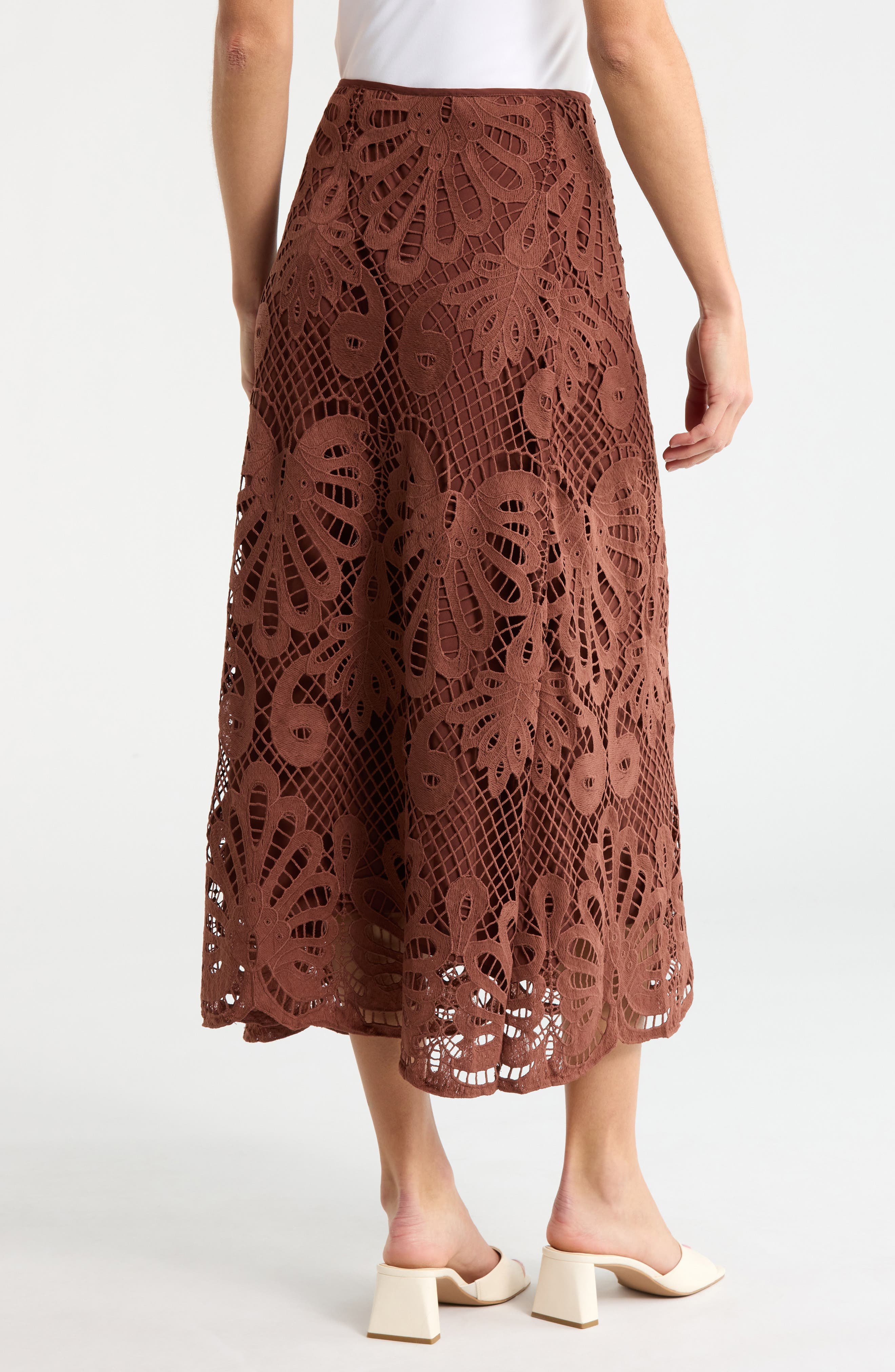 Lace Trim A-Line Skirt - image 2