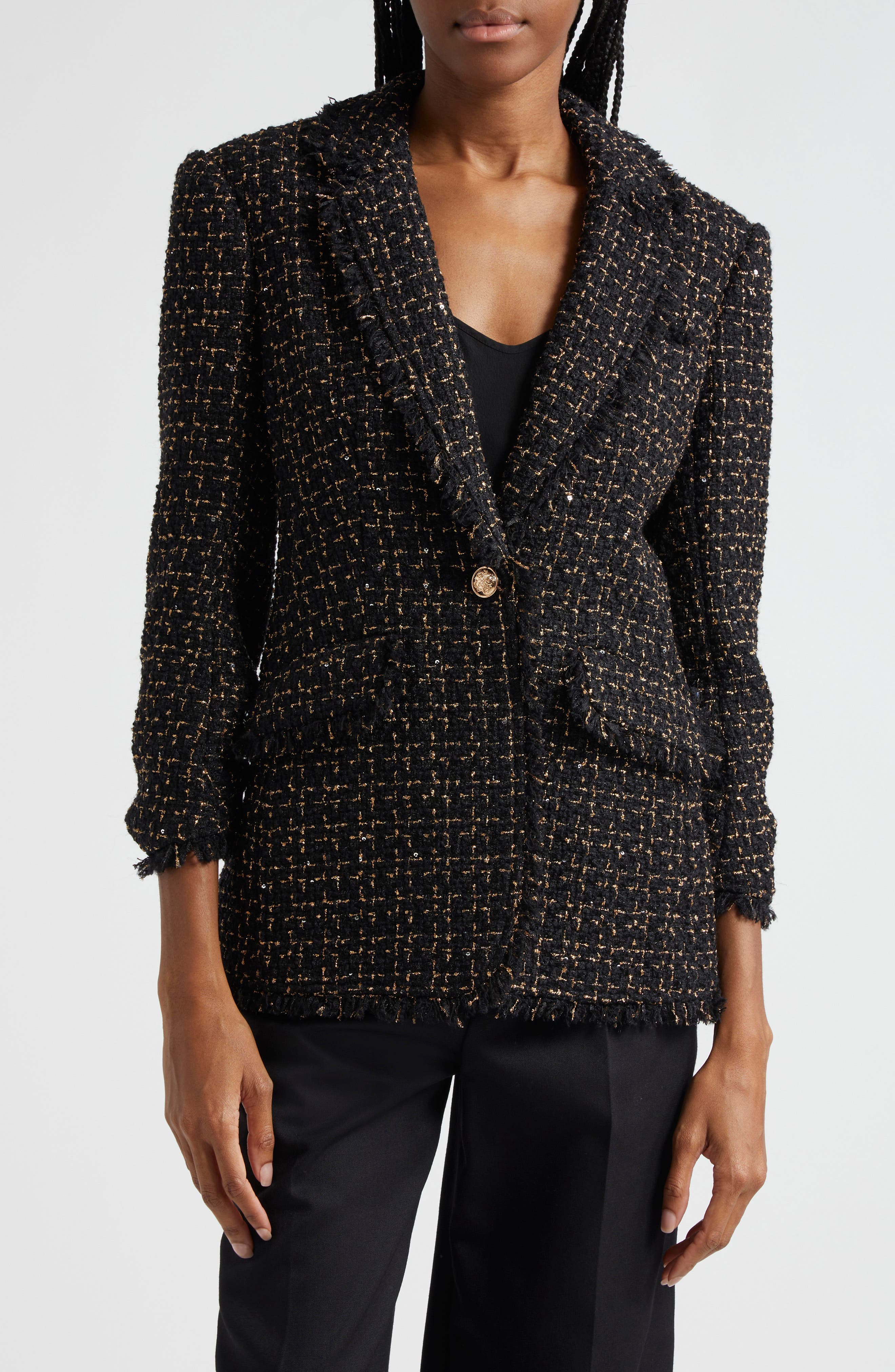 Sylvie Metallic Tweed Blazer - image 1