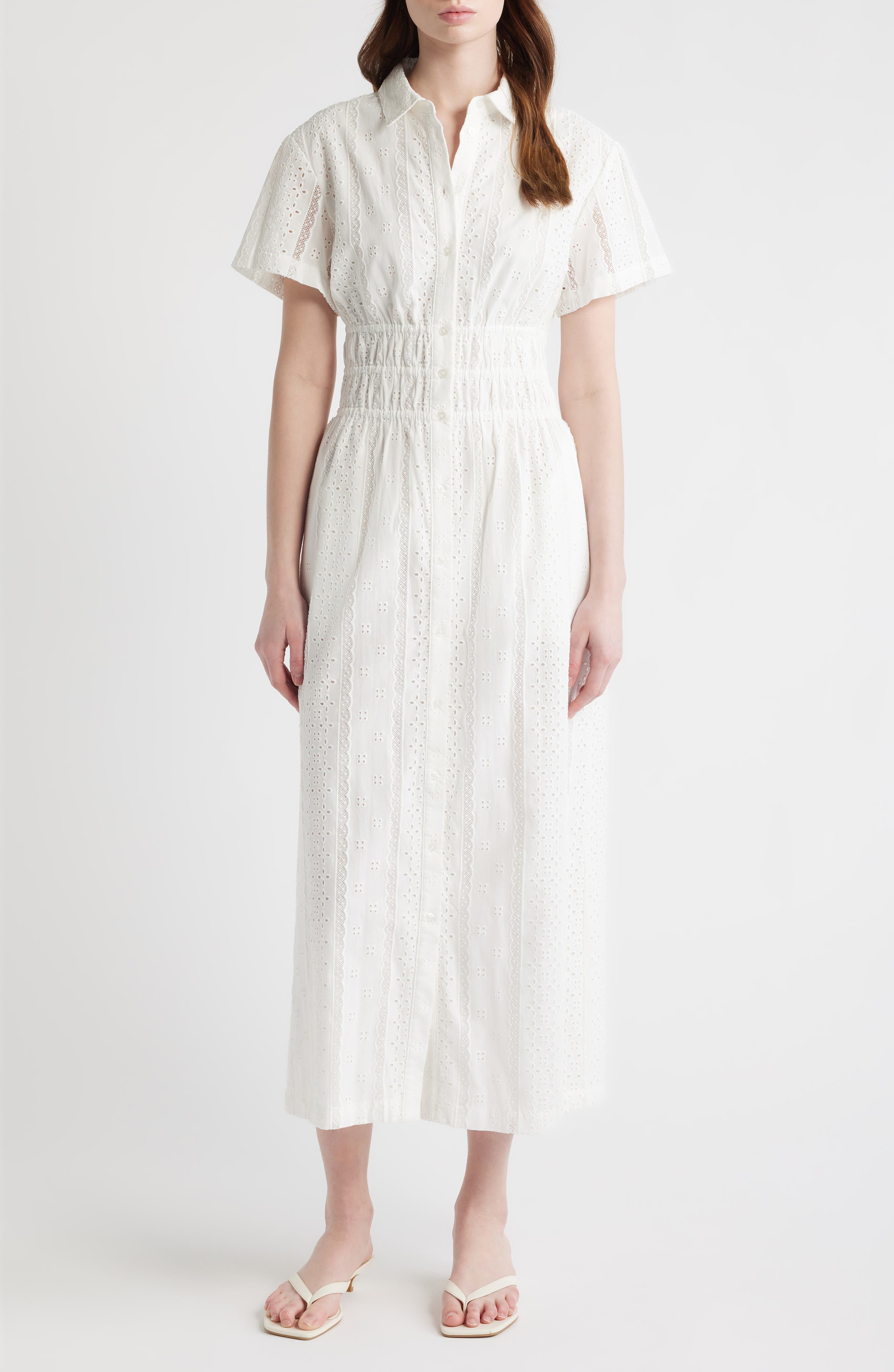 The Jamie Eyelet Nap Midi Shirtdress - image 1