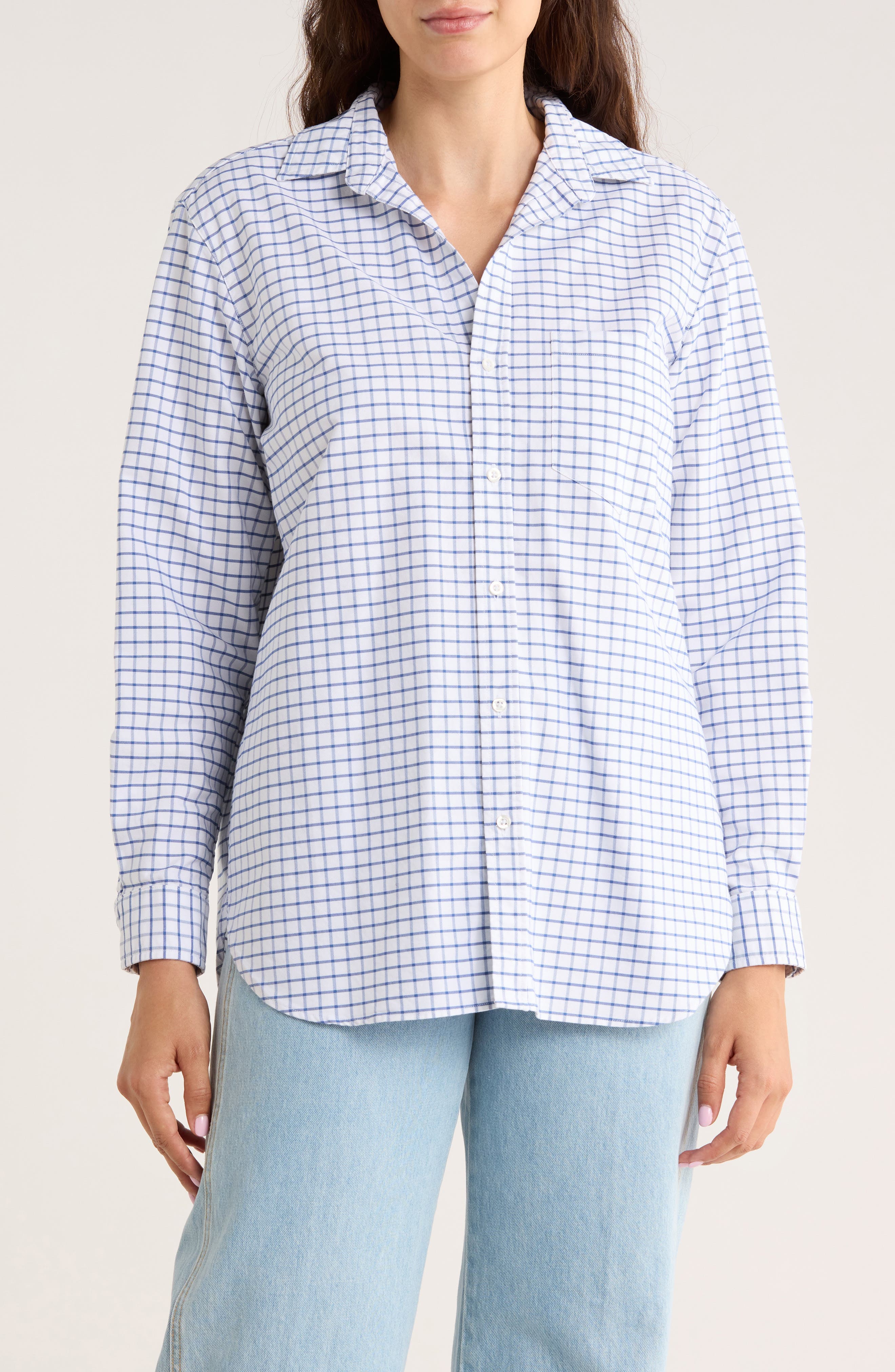 Joedy Boyfriend Cotton Button-Up Shirt - image 1