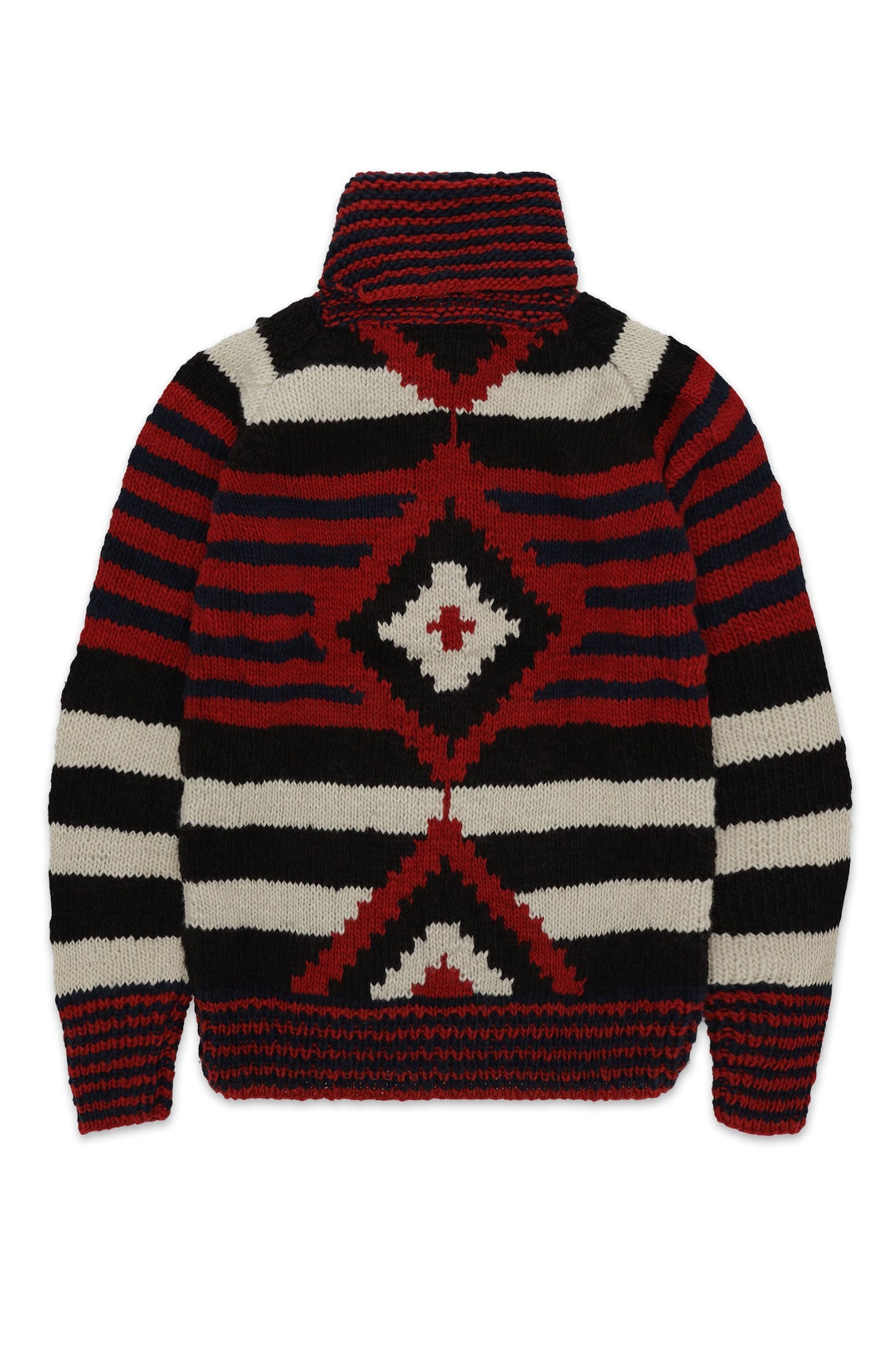 Diamond Pattern Merino Wool Cardigan - image 2
