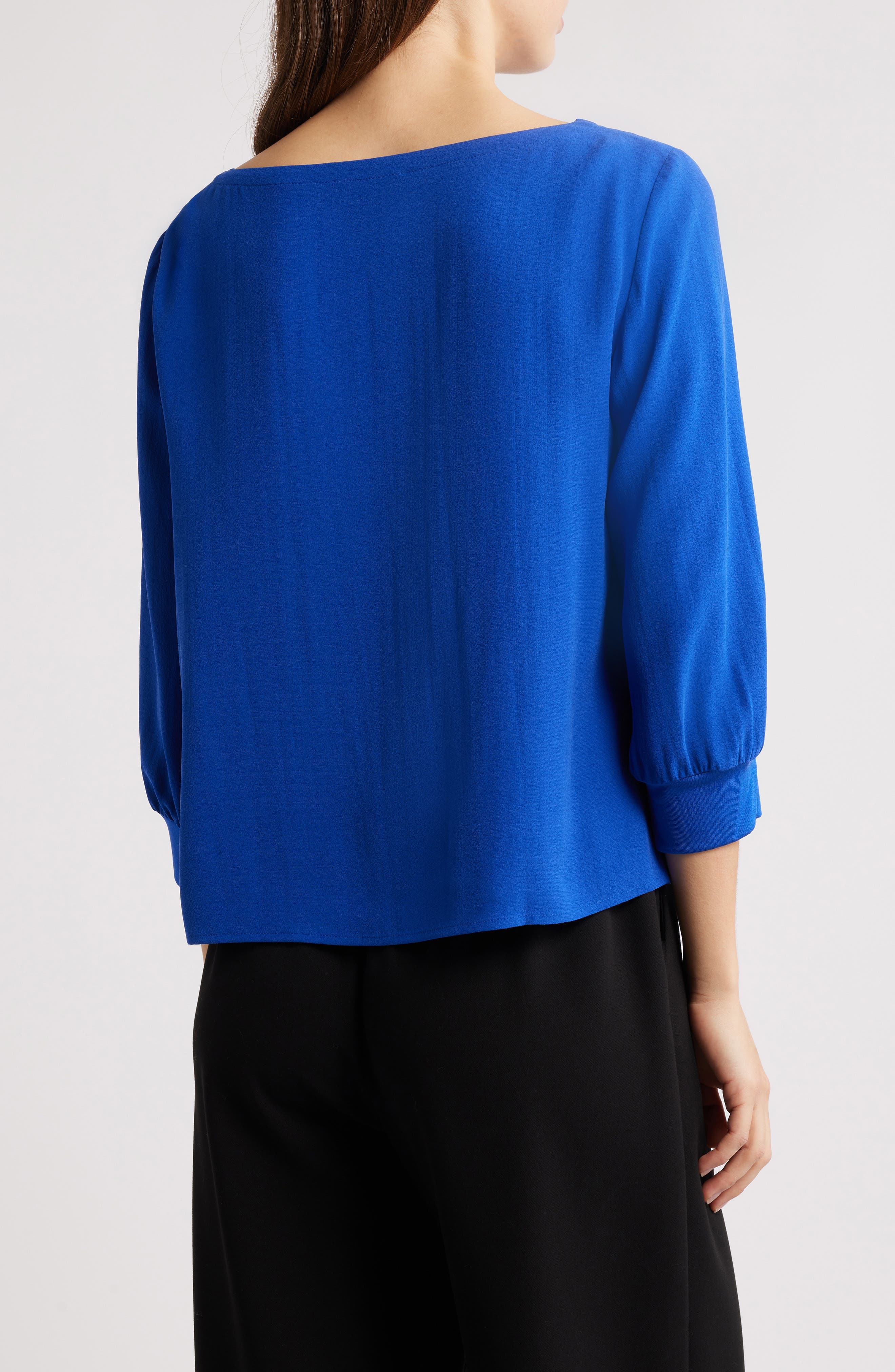 Bateau Neck Silk Top - image 2