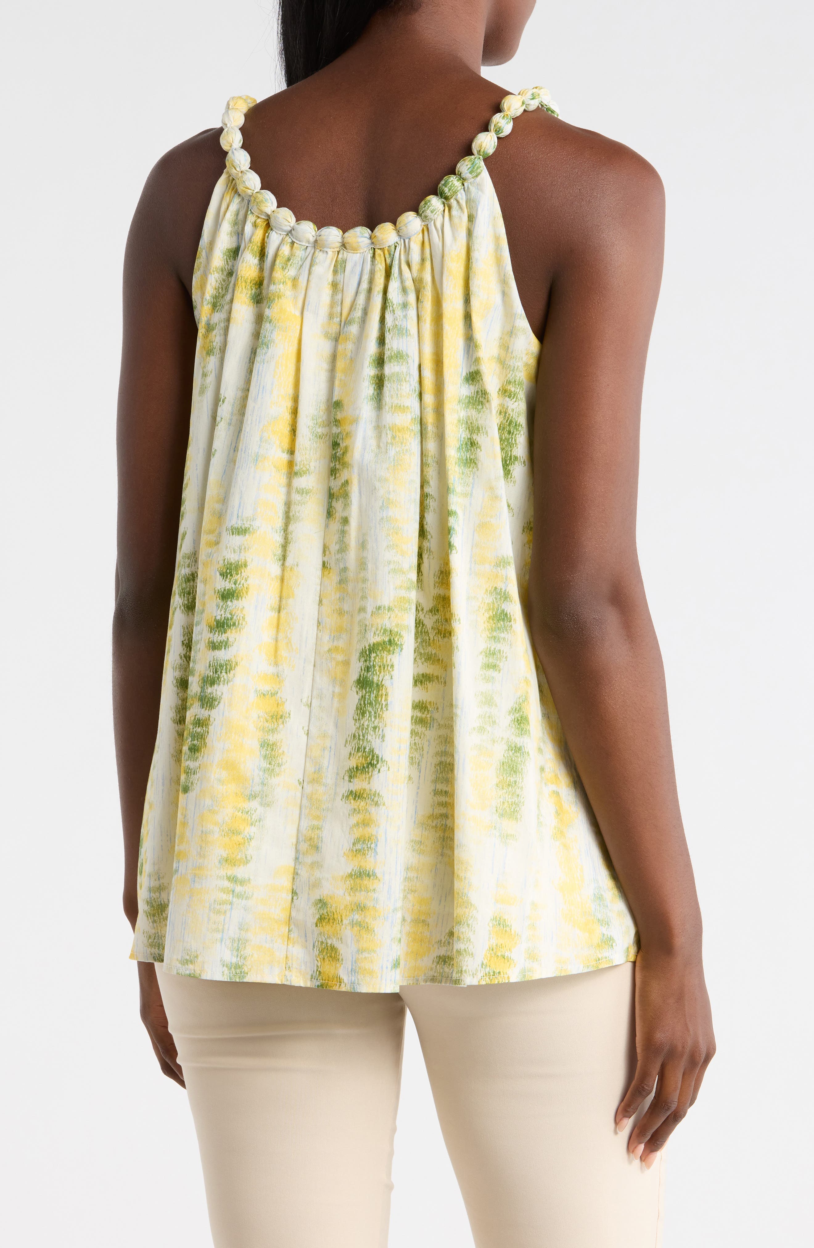 Beaded Neckline Cotton Tank - image 4