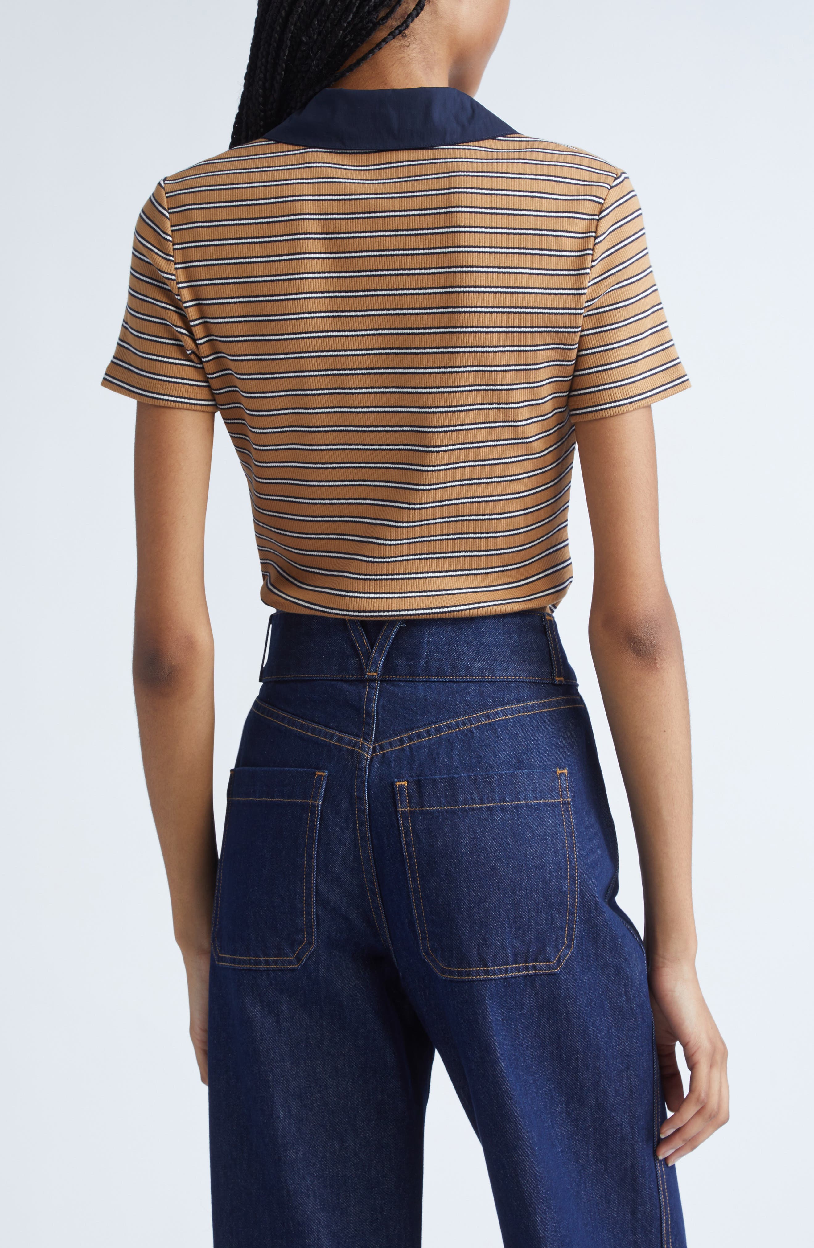 Kearney Stripe Stretch Cotton Rib Polo - image 2