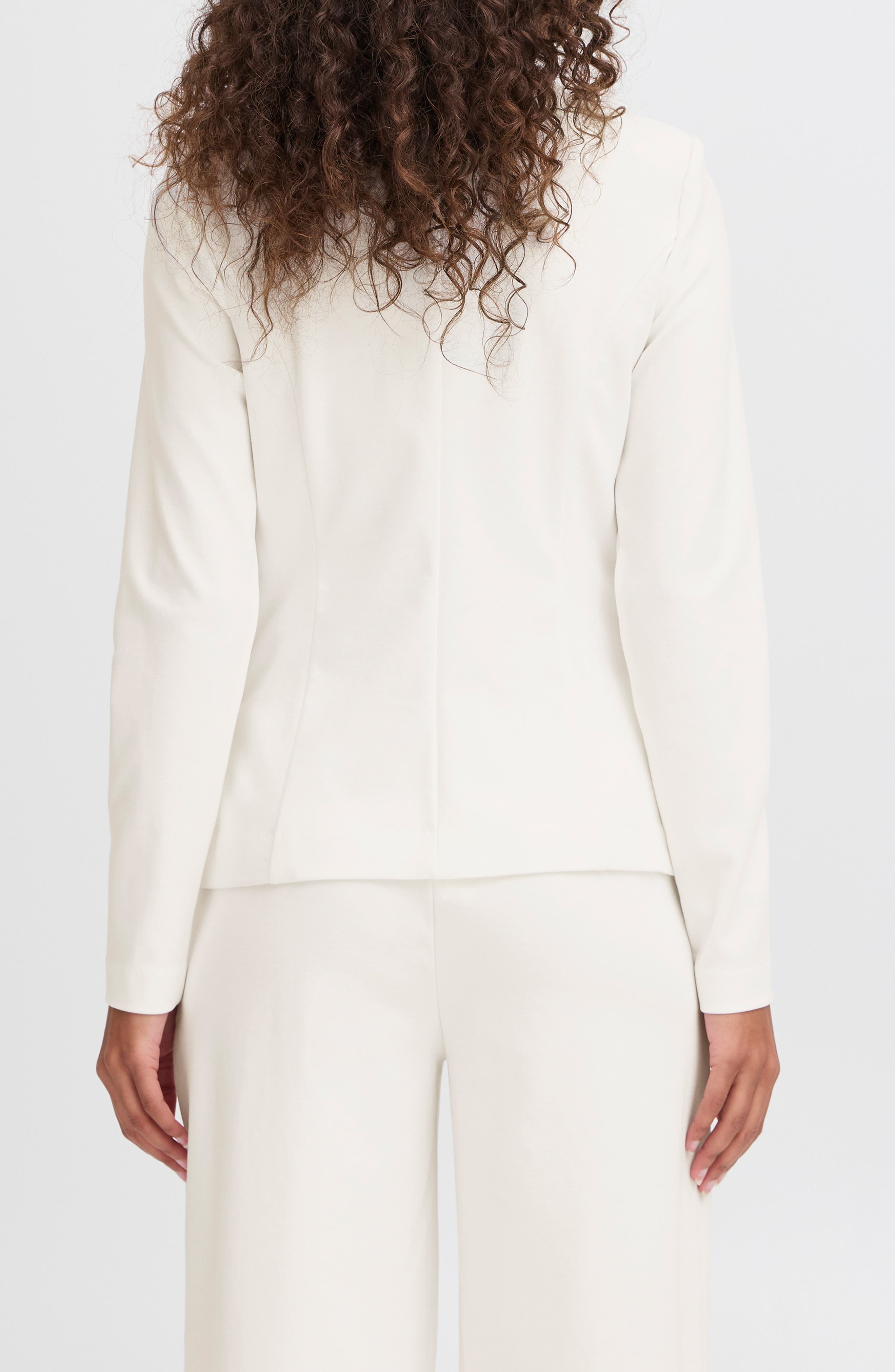 Regular Notch Lapel Ponte Blazer - image 4