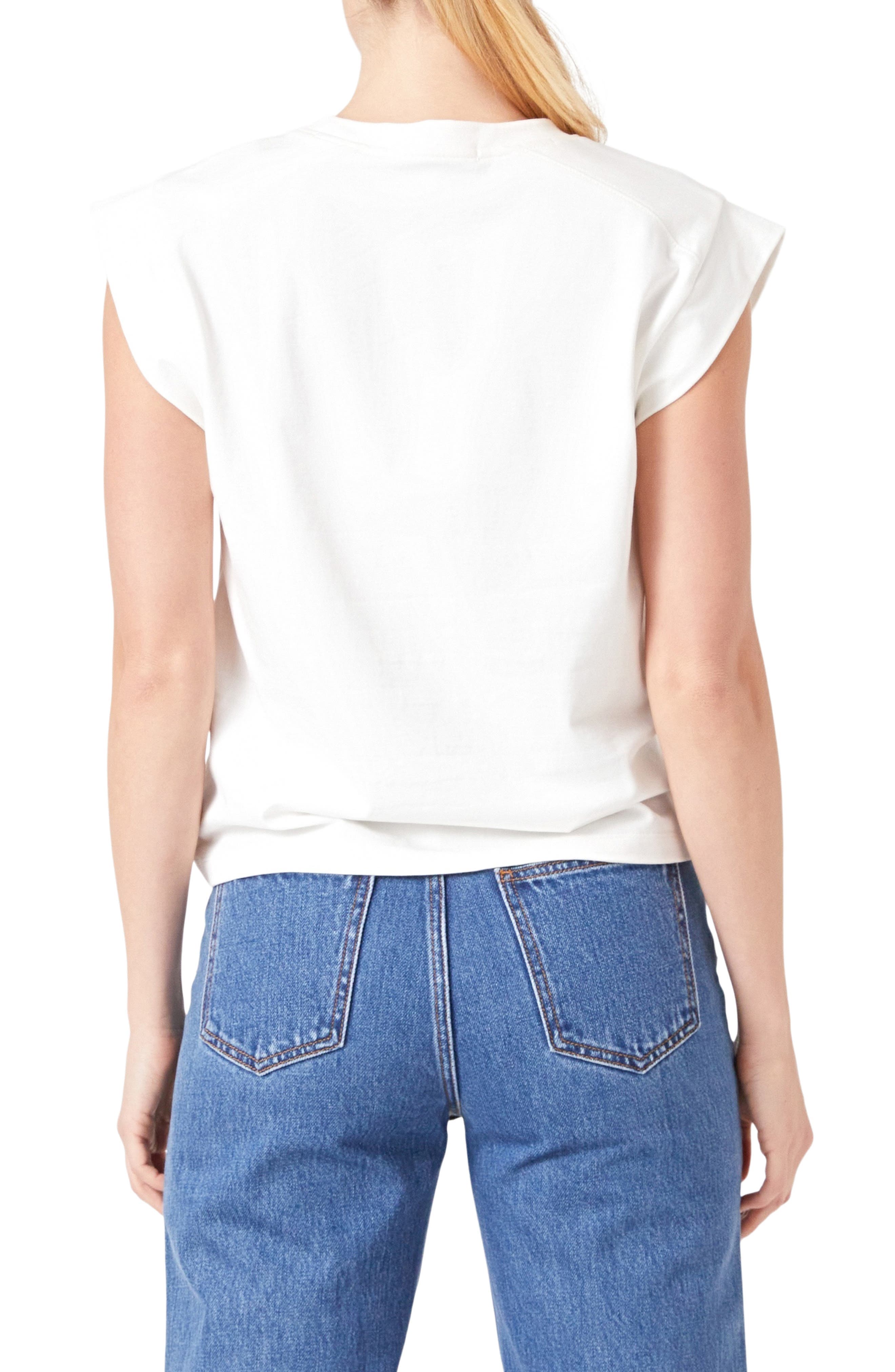 Cap Sleeve Jersey T-Shirt - image 2