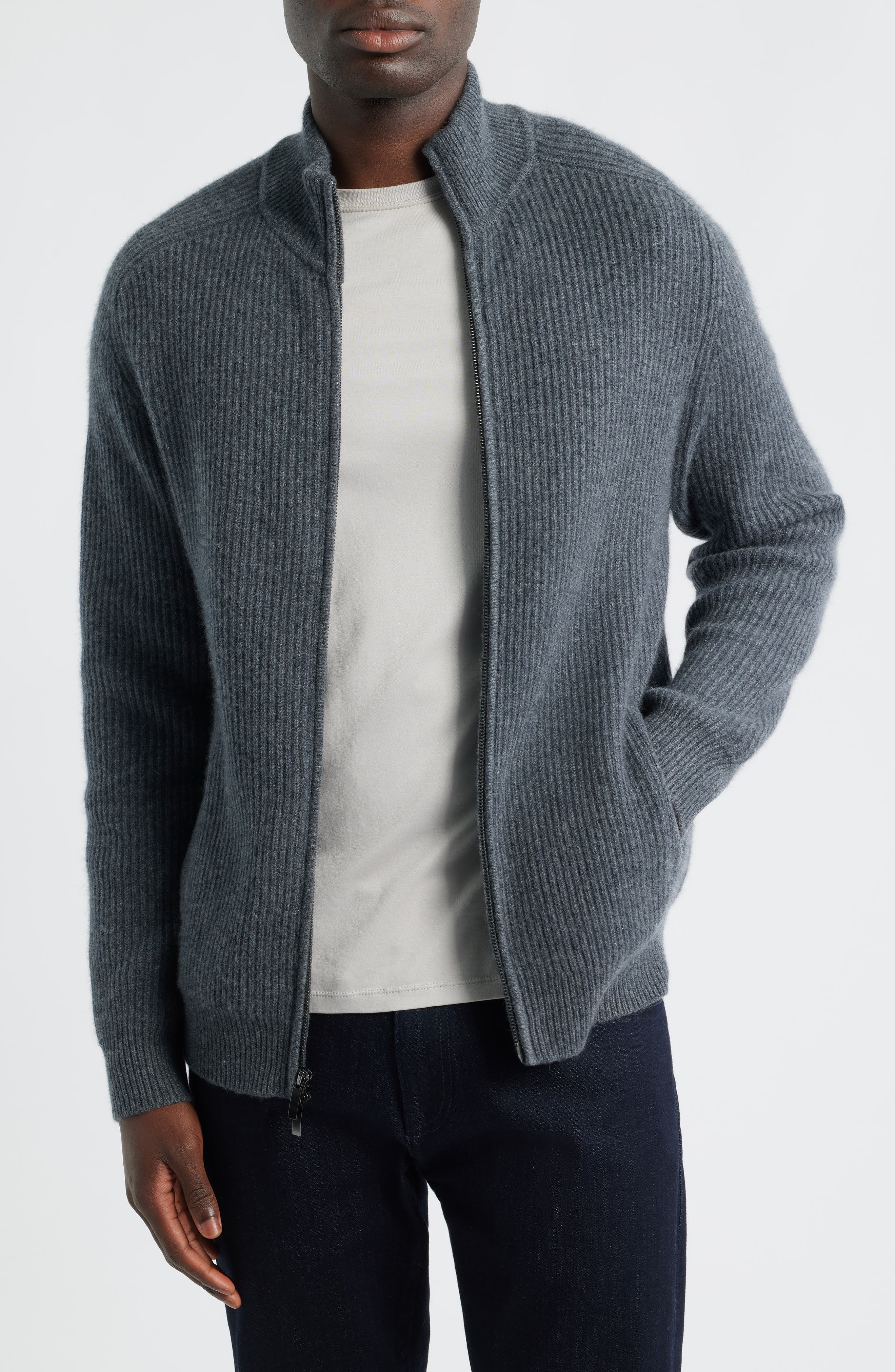 Luxe Cashmere Zip Cardigan - image 1