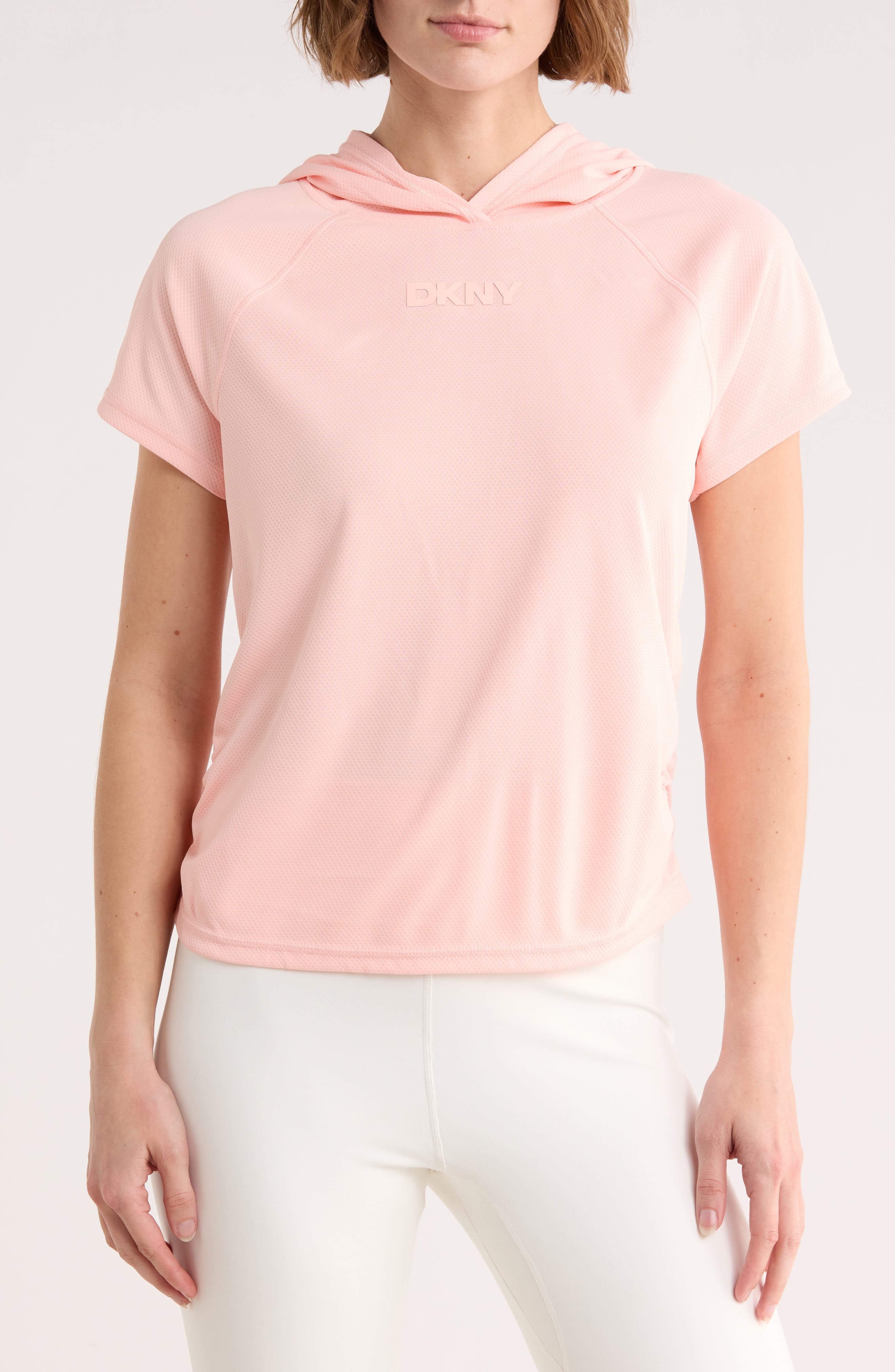 Ruched Short Sleeve Hooded T-Shirt - image 5