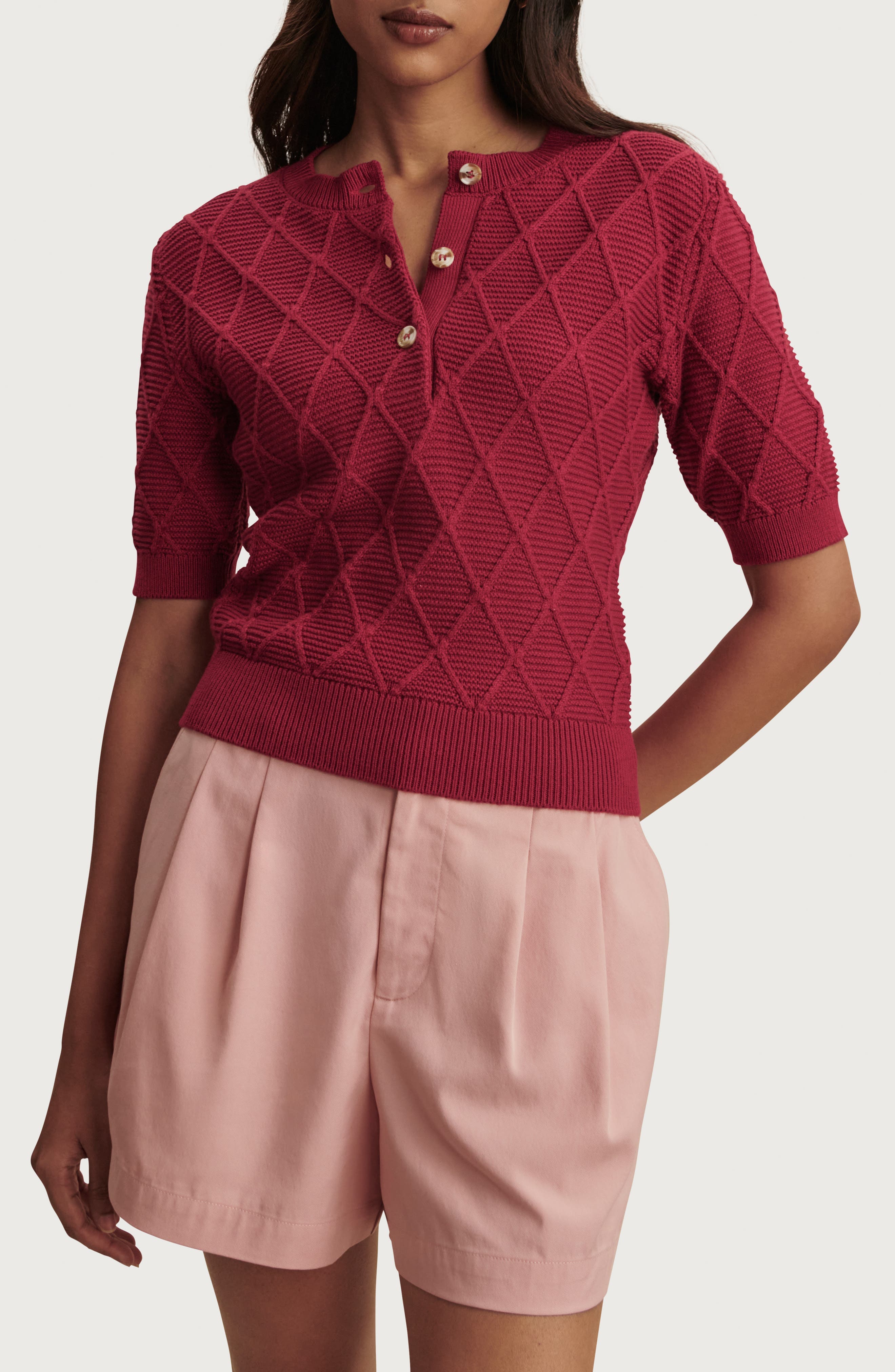 Merryn Diamond Knit Sweater - image 1