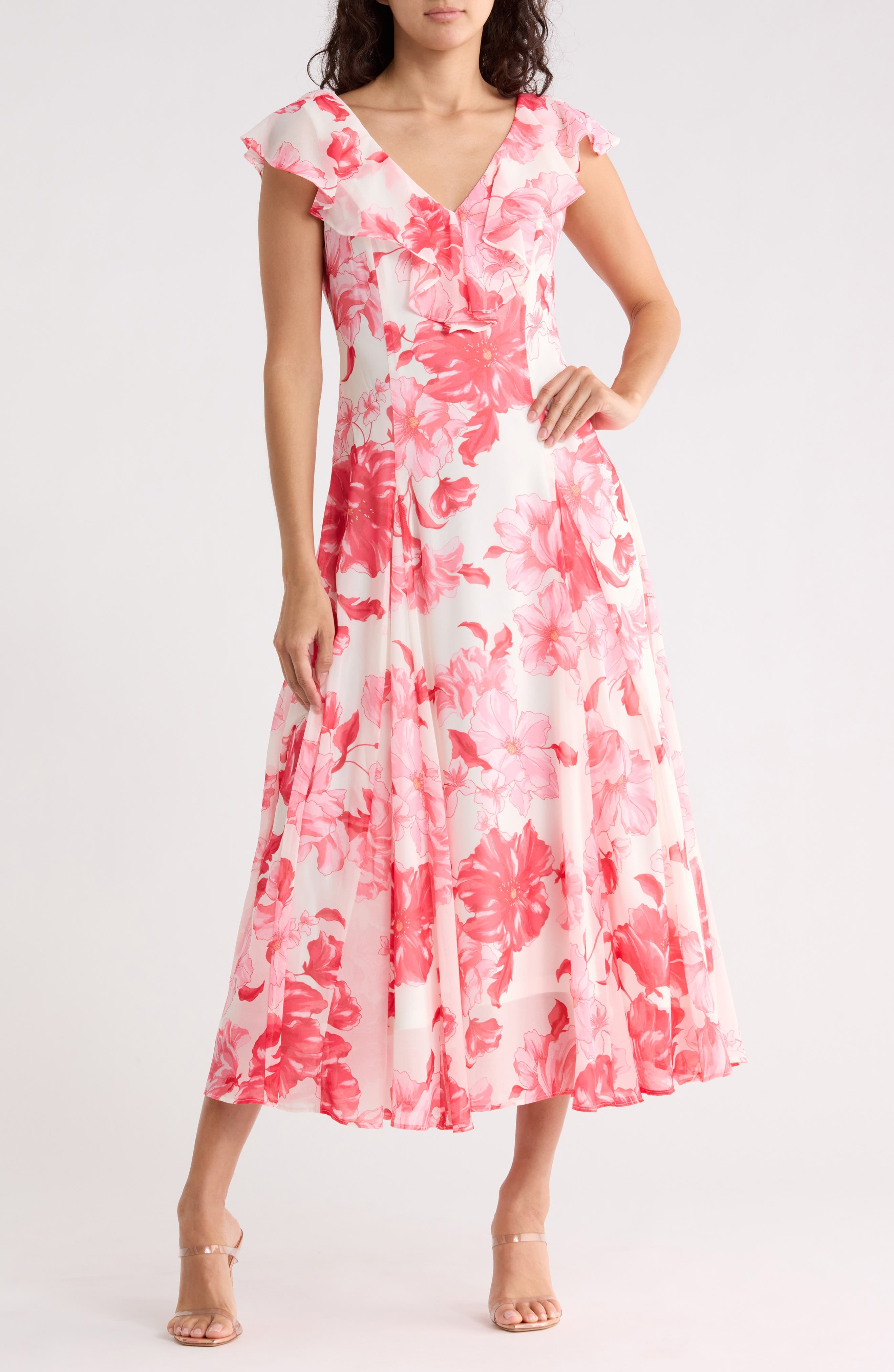 Ruffle Godet Midi Dress - image 5