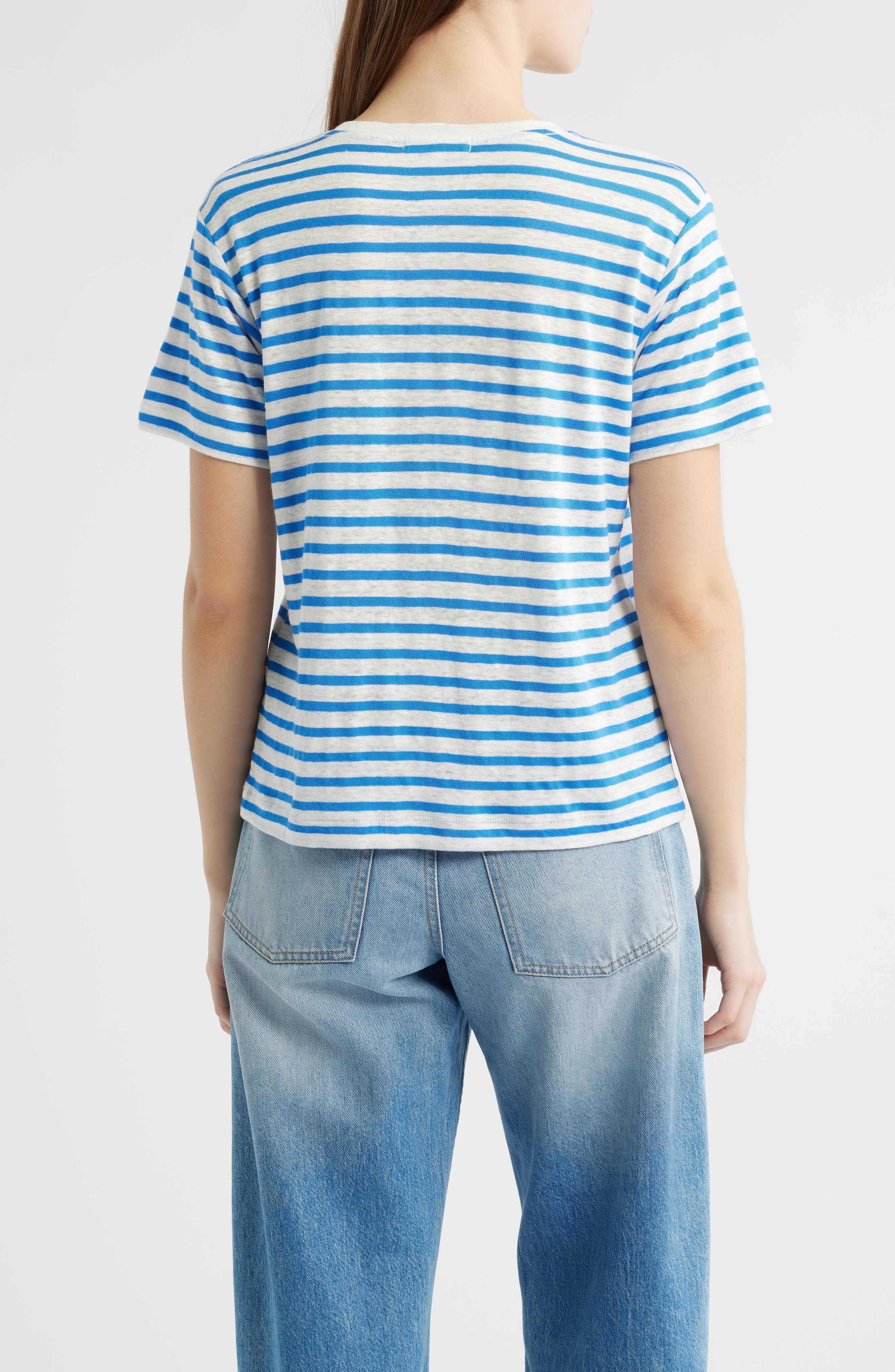 Garcon Stripe Linen Blend T-Shirt - image 4