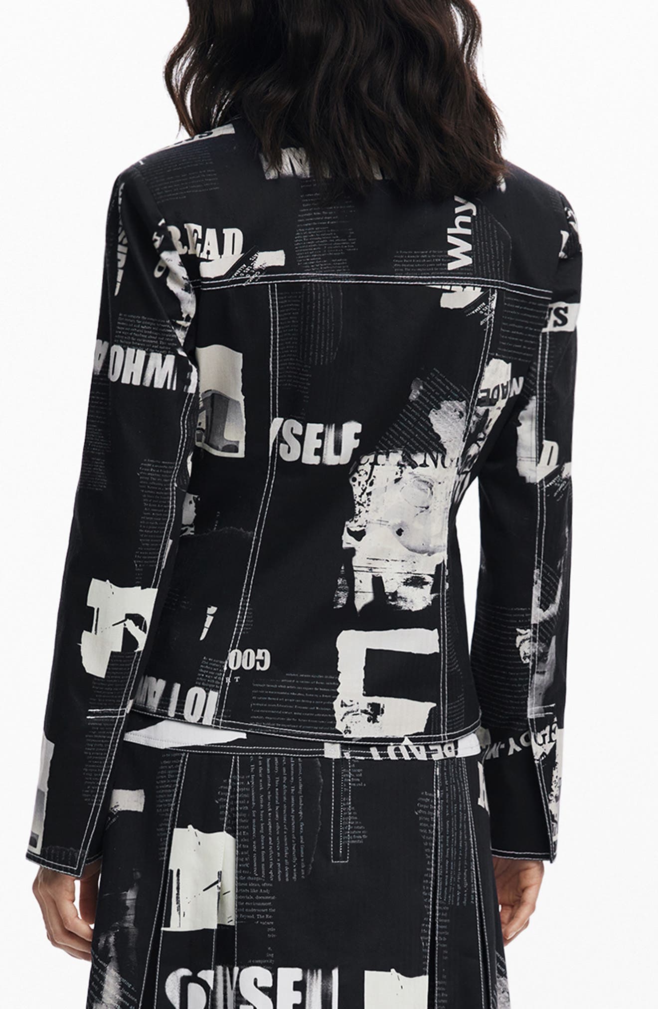 Mixed Print Stretch Cotton Jacket - image 2