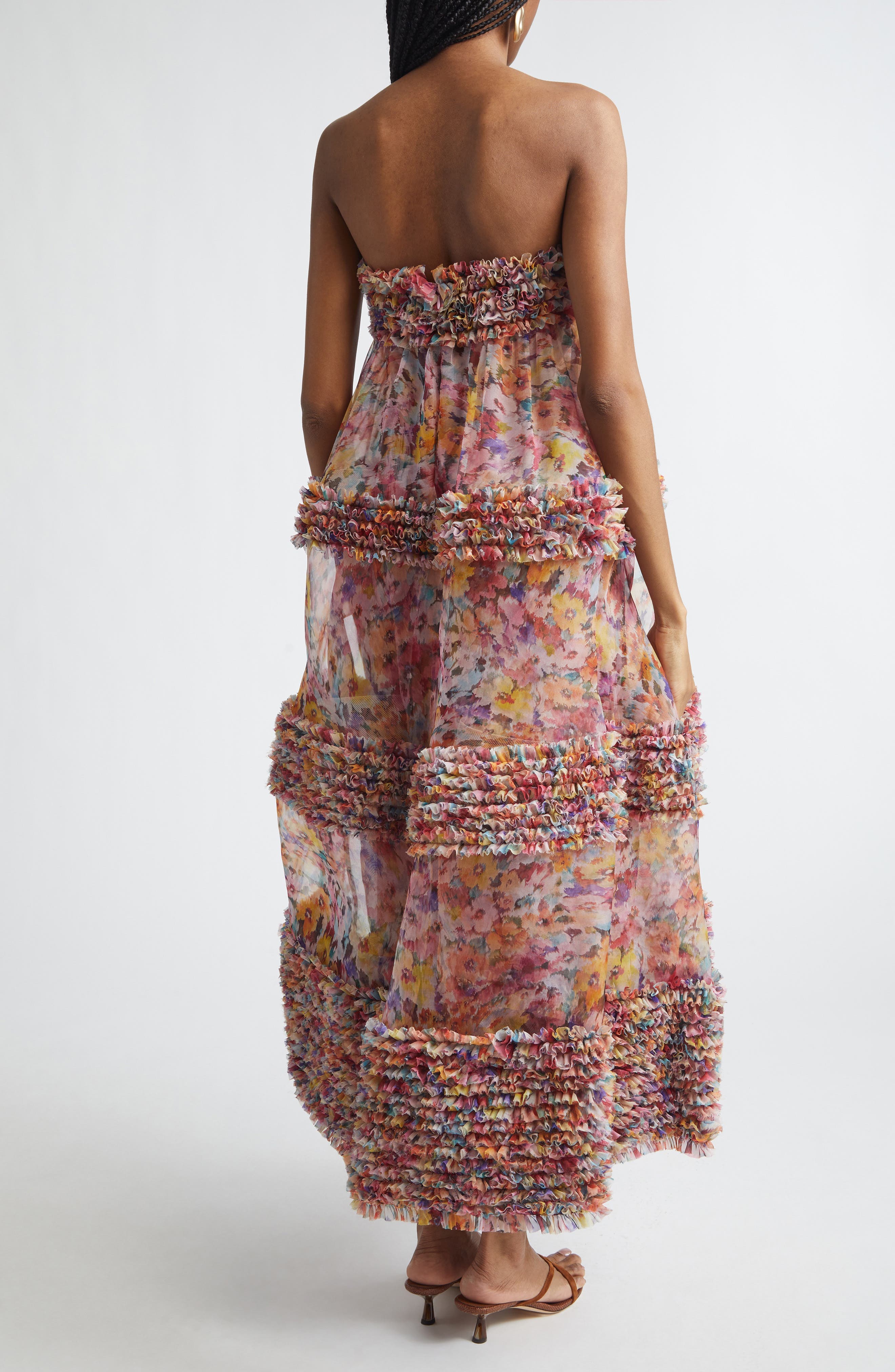 Kindred Spirit Luna Ruffle Bandeau Silk Organza Gown - image 2