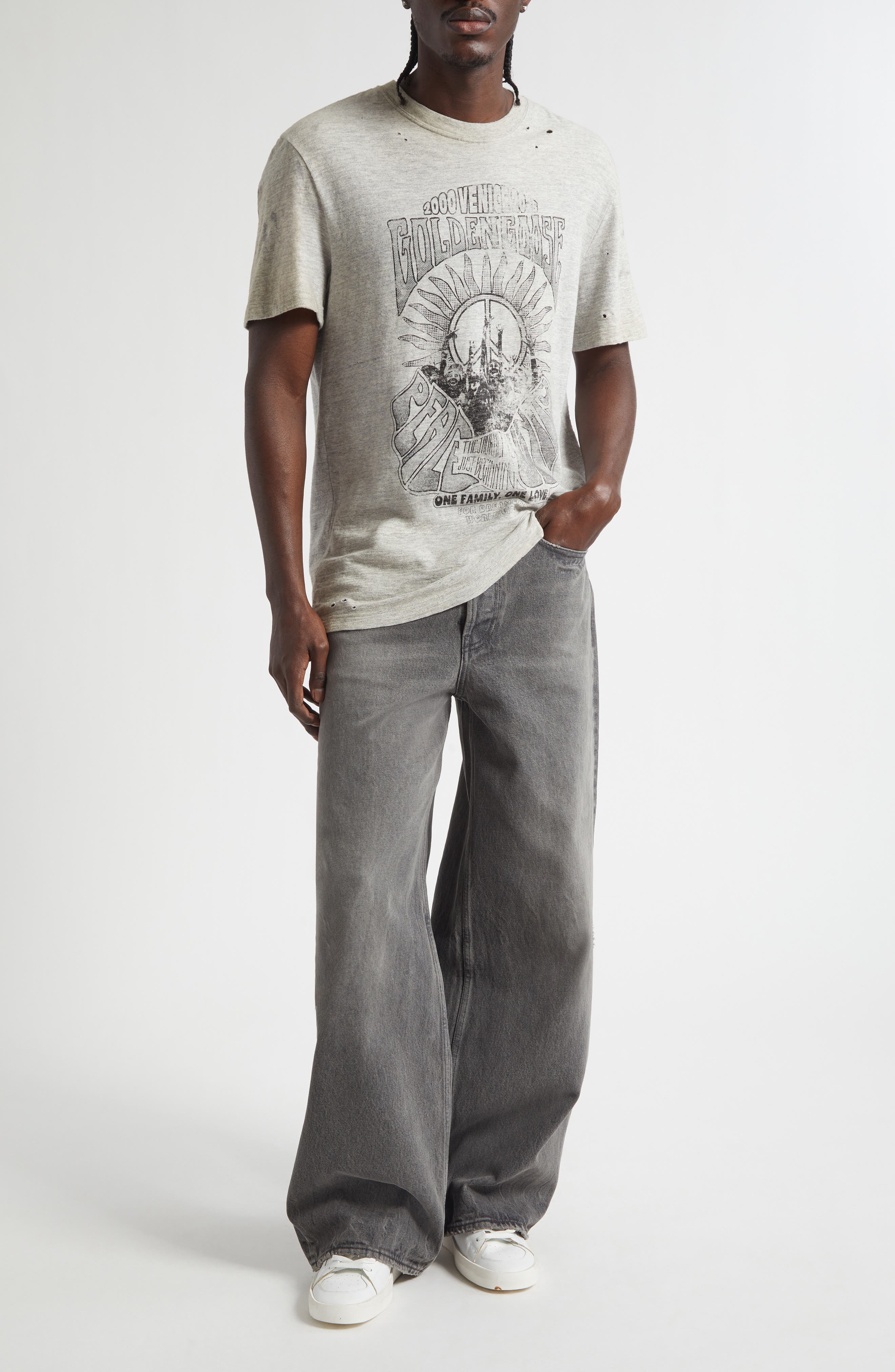 Journey Regular Fit Distressed Graphic T-Shirt - image 2
