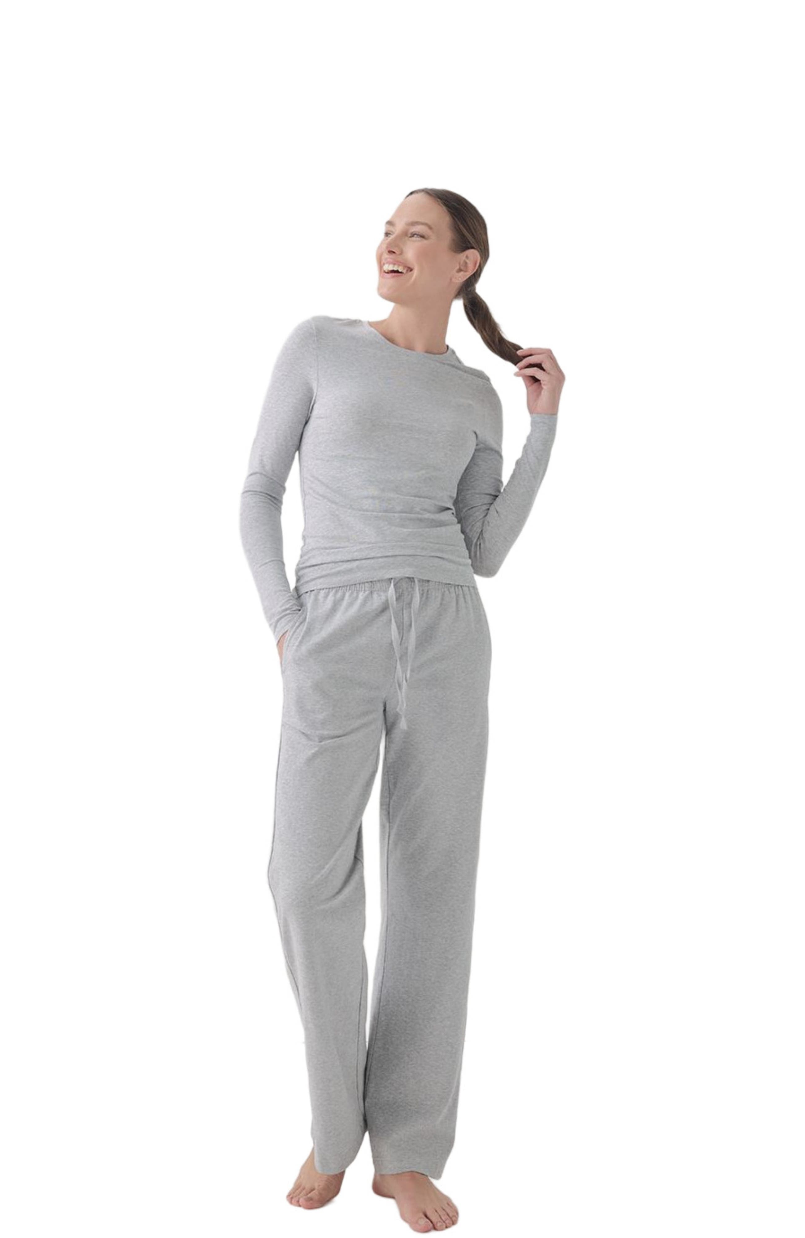 Organic Cotton Cool Stretch Fitted Long Sleeve Tee - image 2