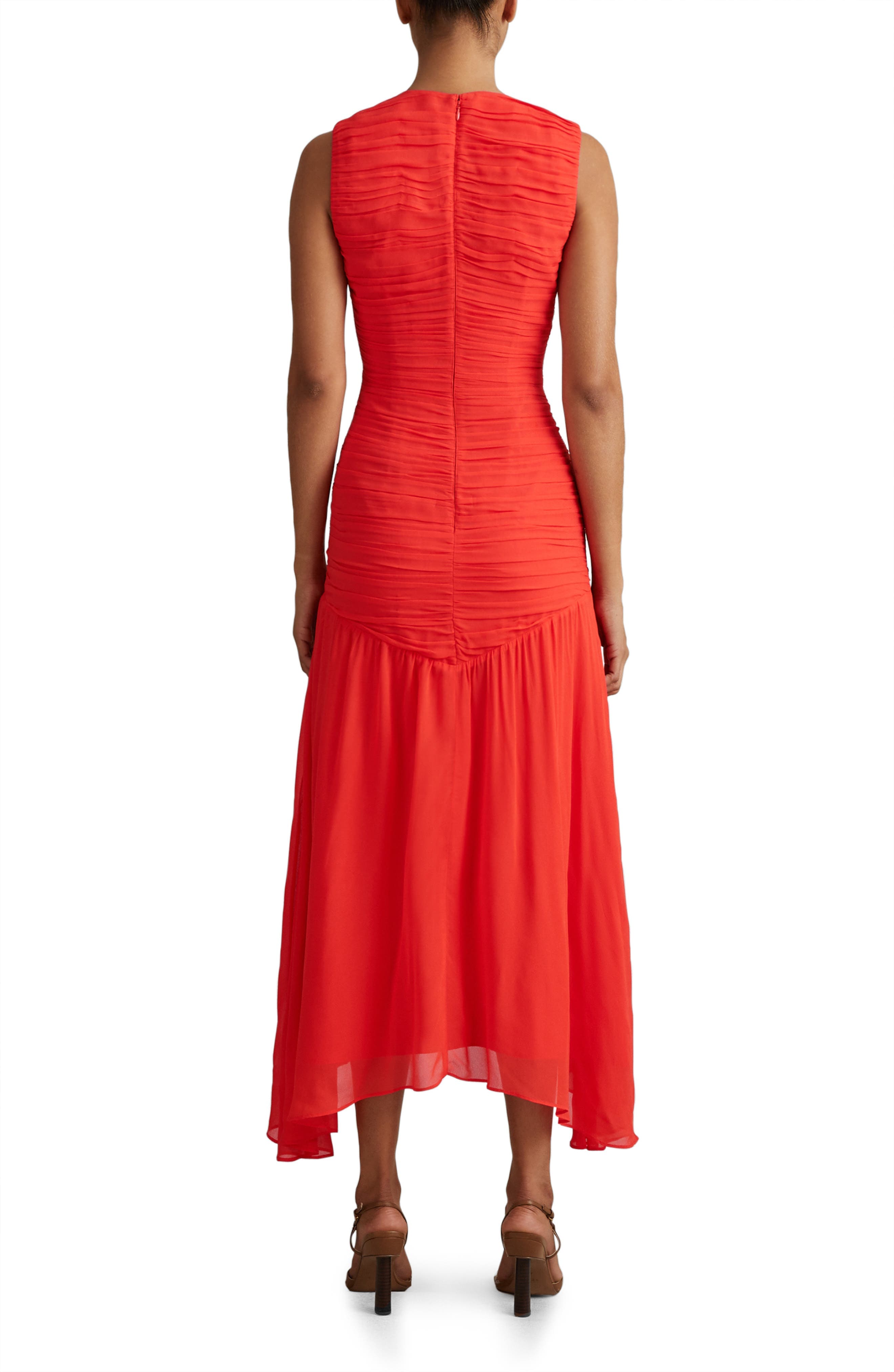 Saffy Ruched Mesh Midi Dress - image 2