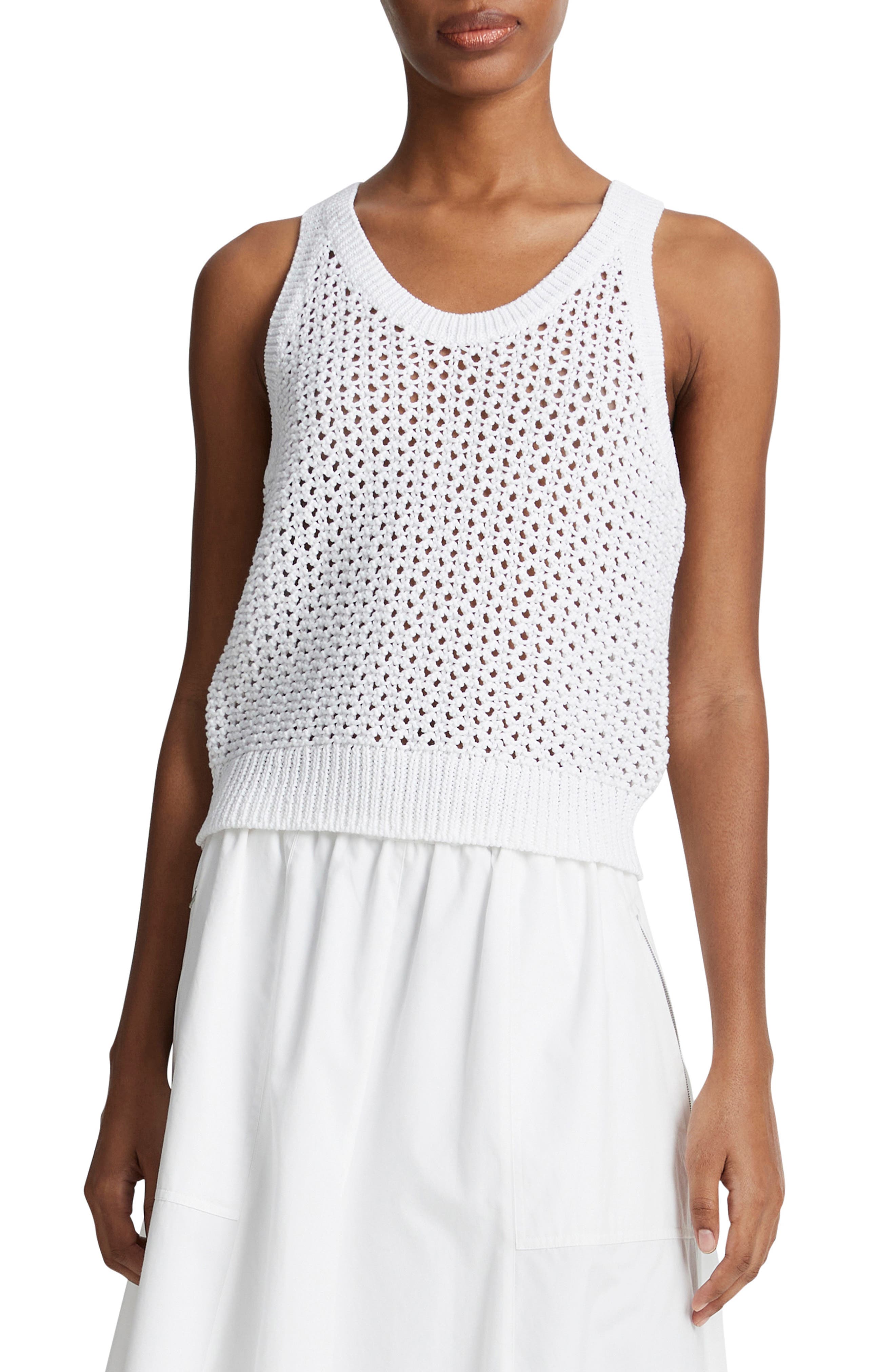 Open Stitch Organic Cotton Sweater Tank - image 1