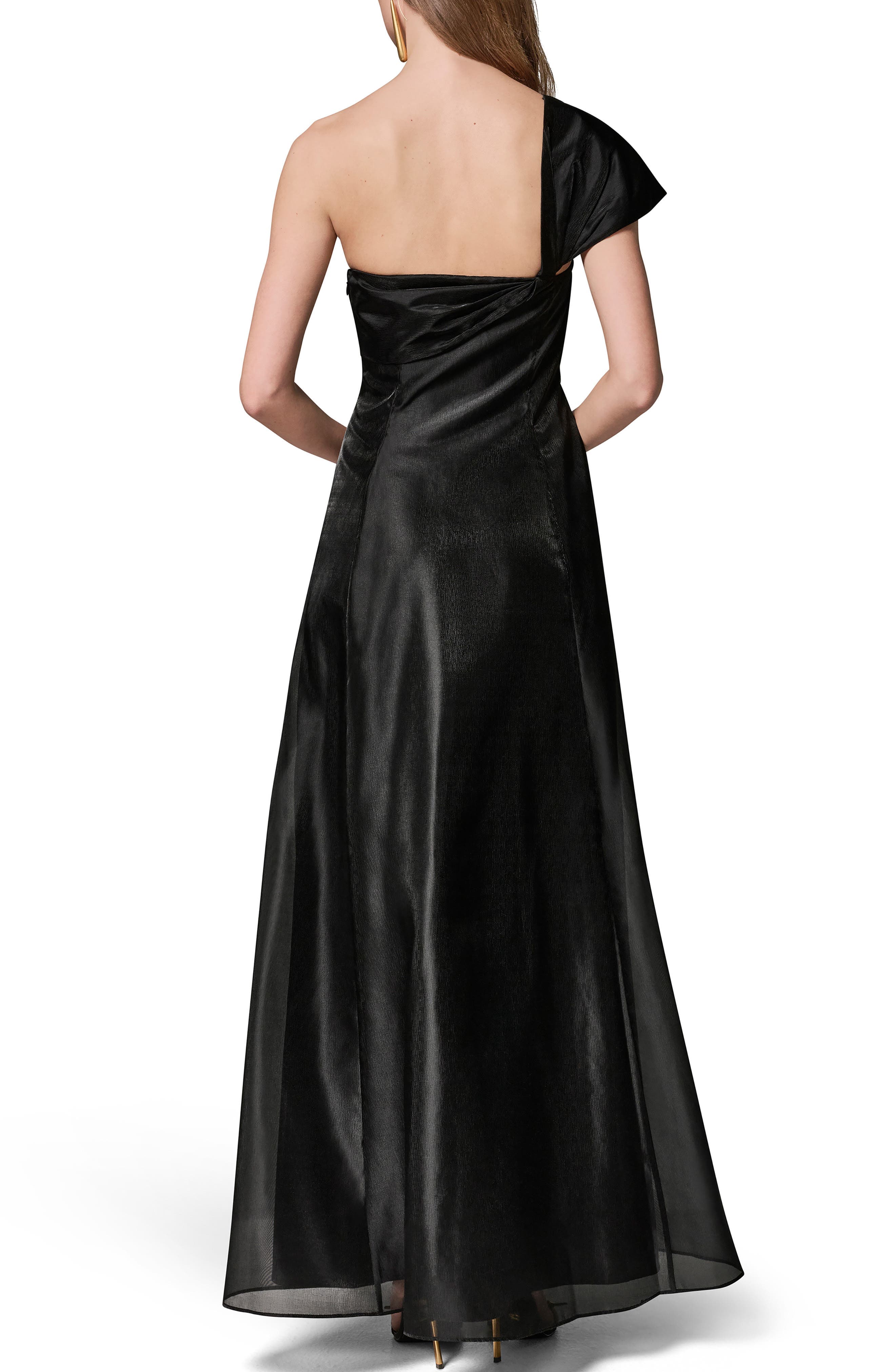 Asymmetric Satin Gown - image 2