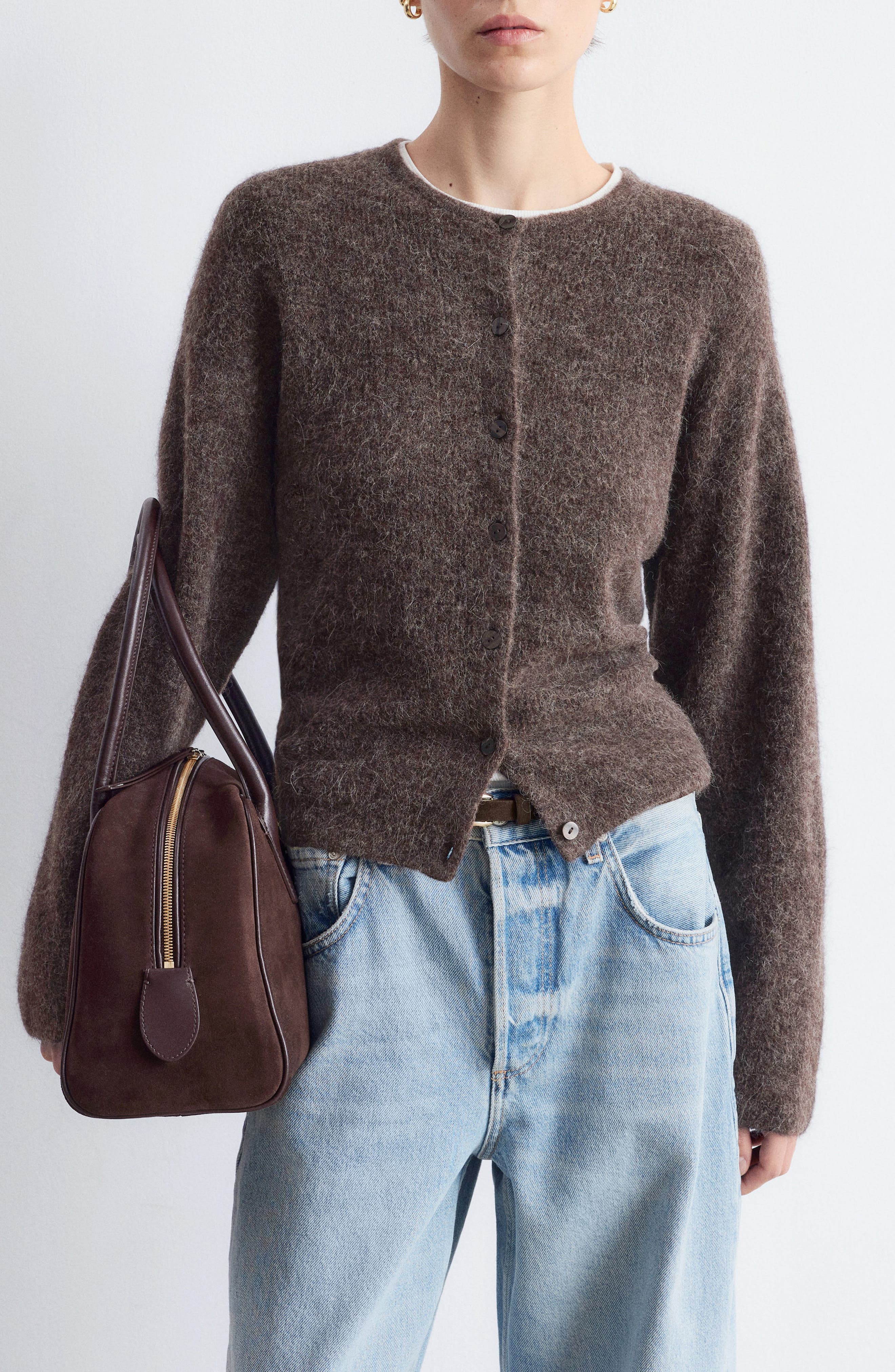 Alpaca & Wool Blend Cardigan - image 1
