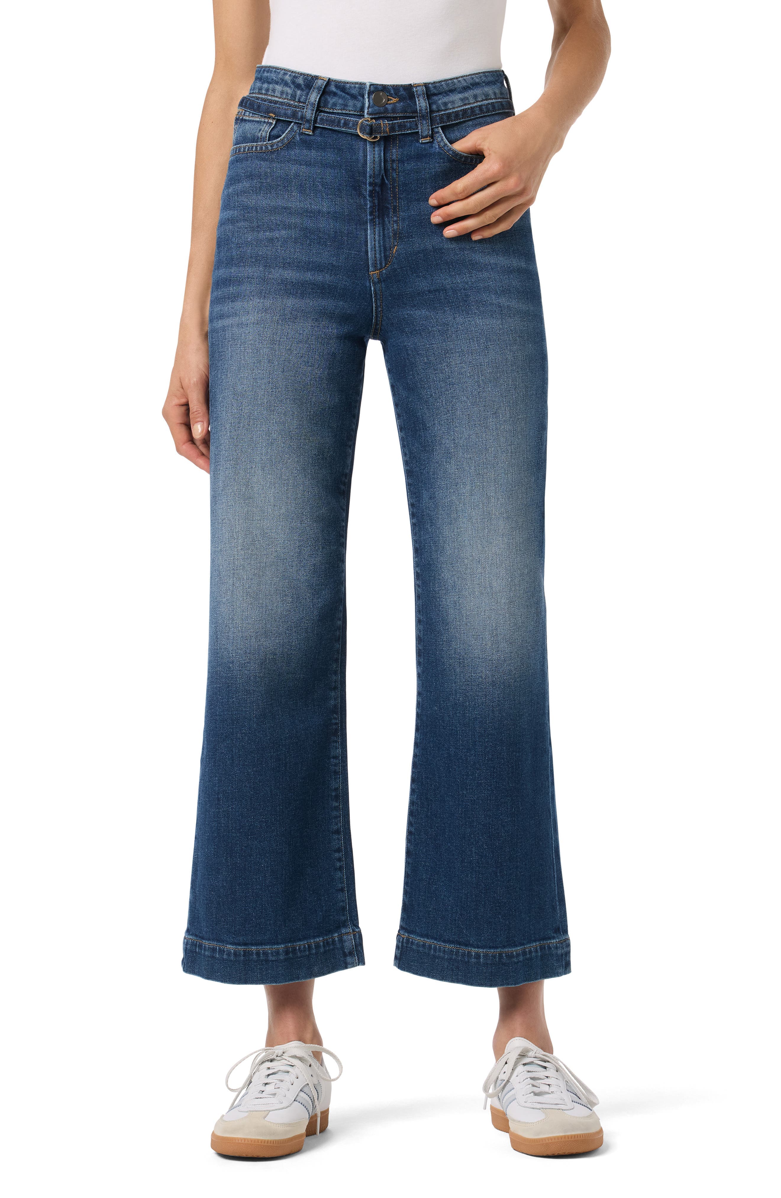 Wide Leg Jeans With Removable Belt - image 1