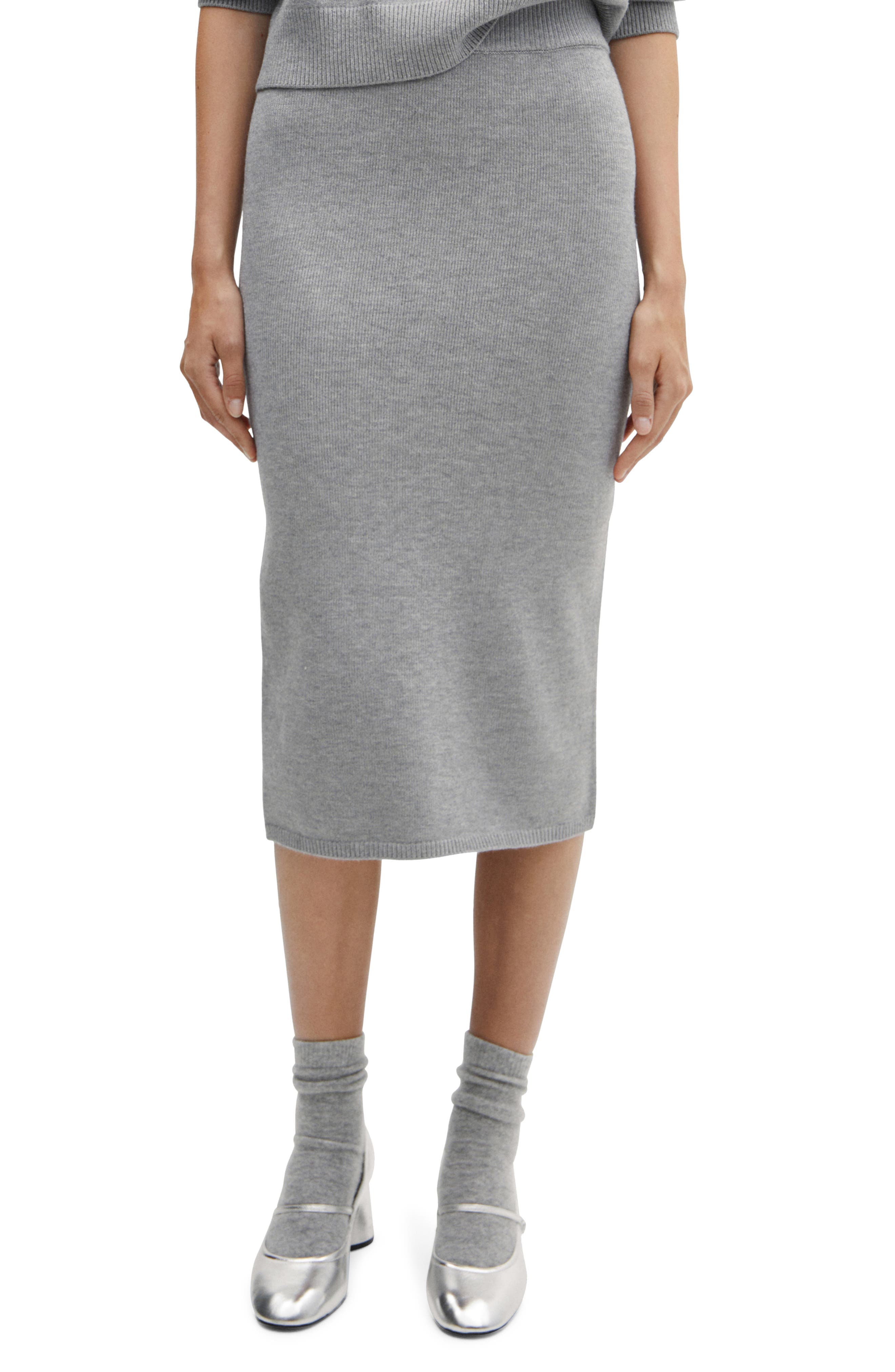 Rib Midi Sweater Skirt - image 1