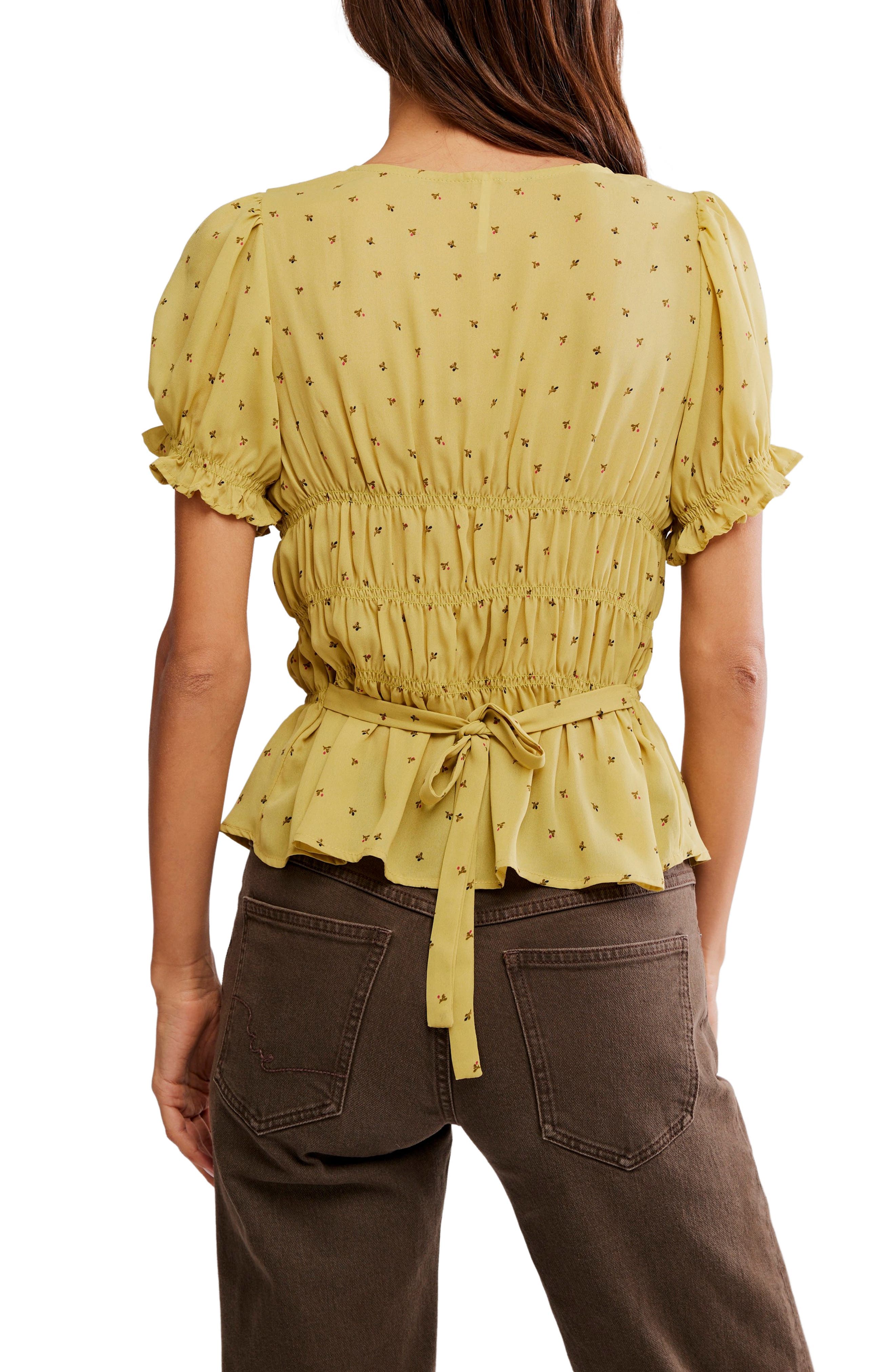 Adore You Ruffle Puff Sleeve Peplum Top - image 4