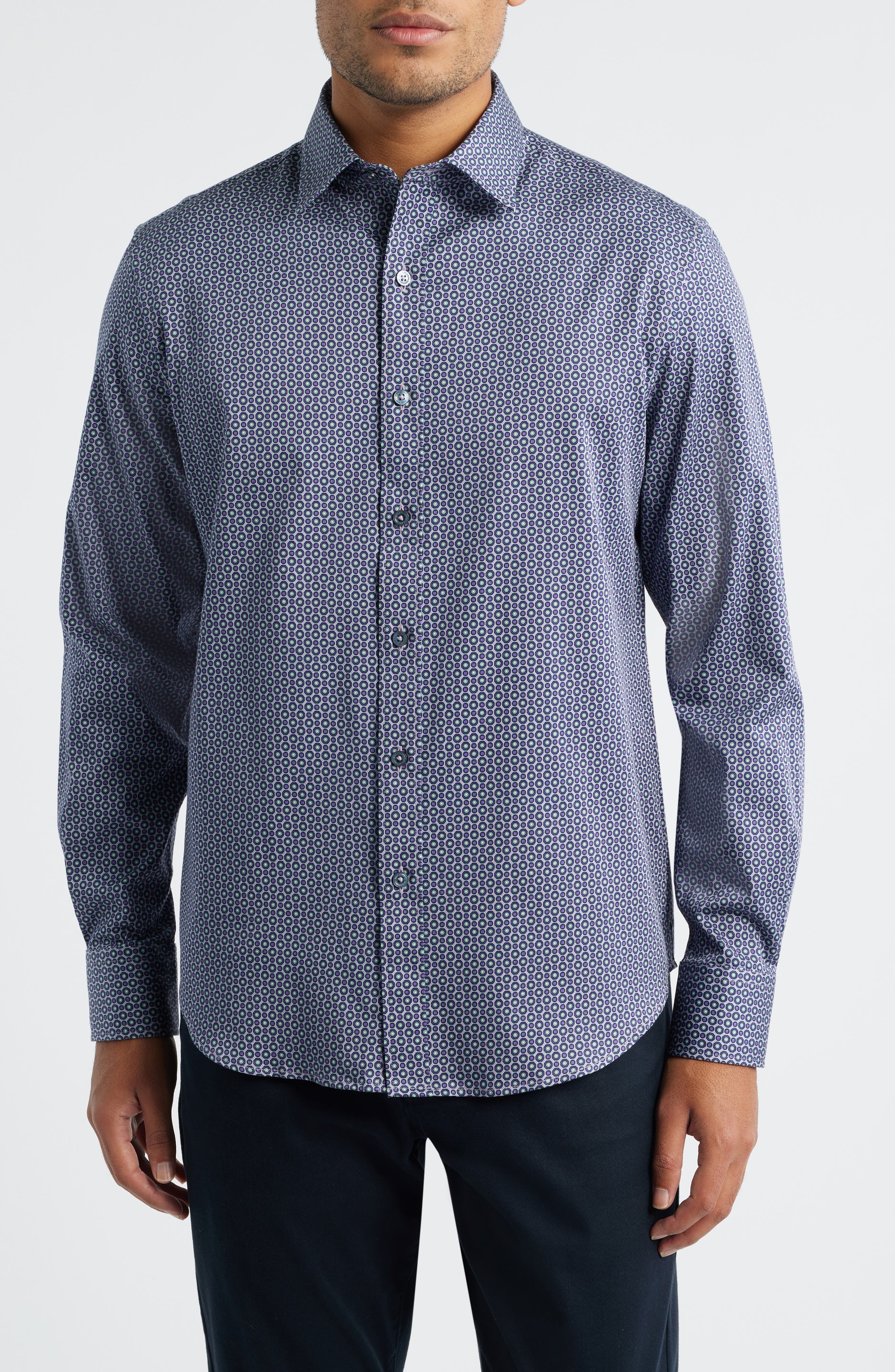 Julian Shaped Fit Button-Up Shirt - image 1
