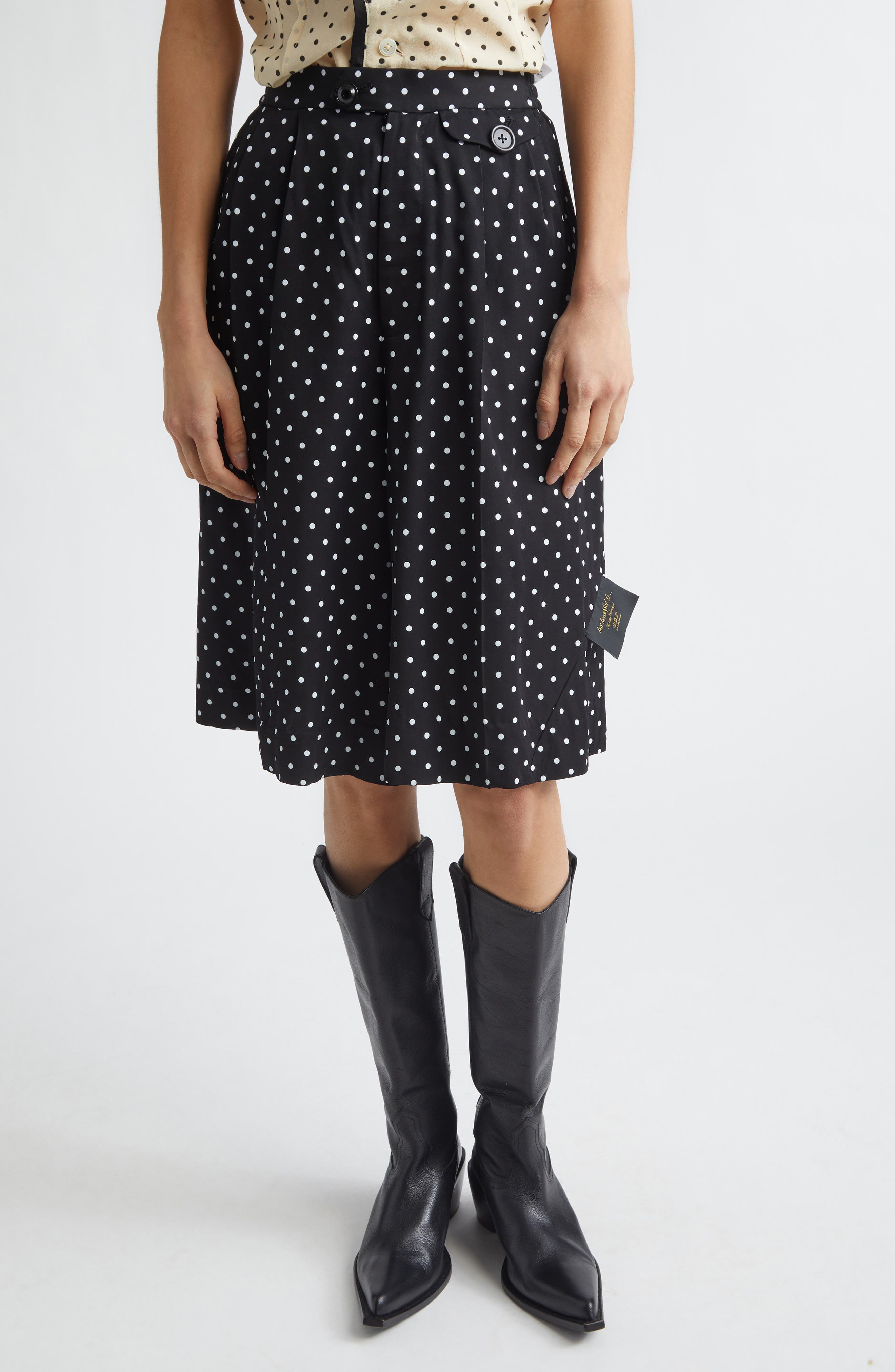 Polka Dot Wide Leg Shorts - image 1