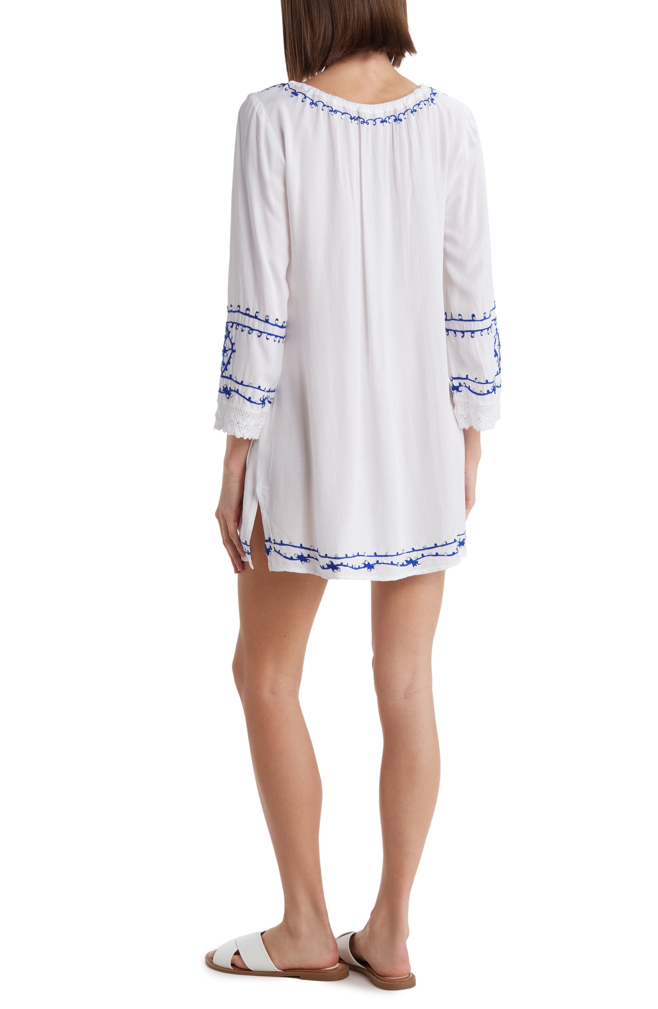 Embroidered Sequin Cover-Up Tunic - image 4