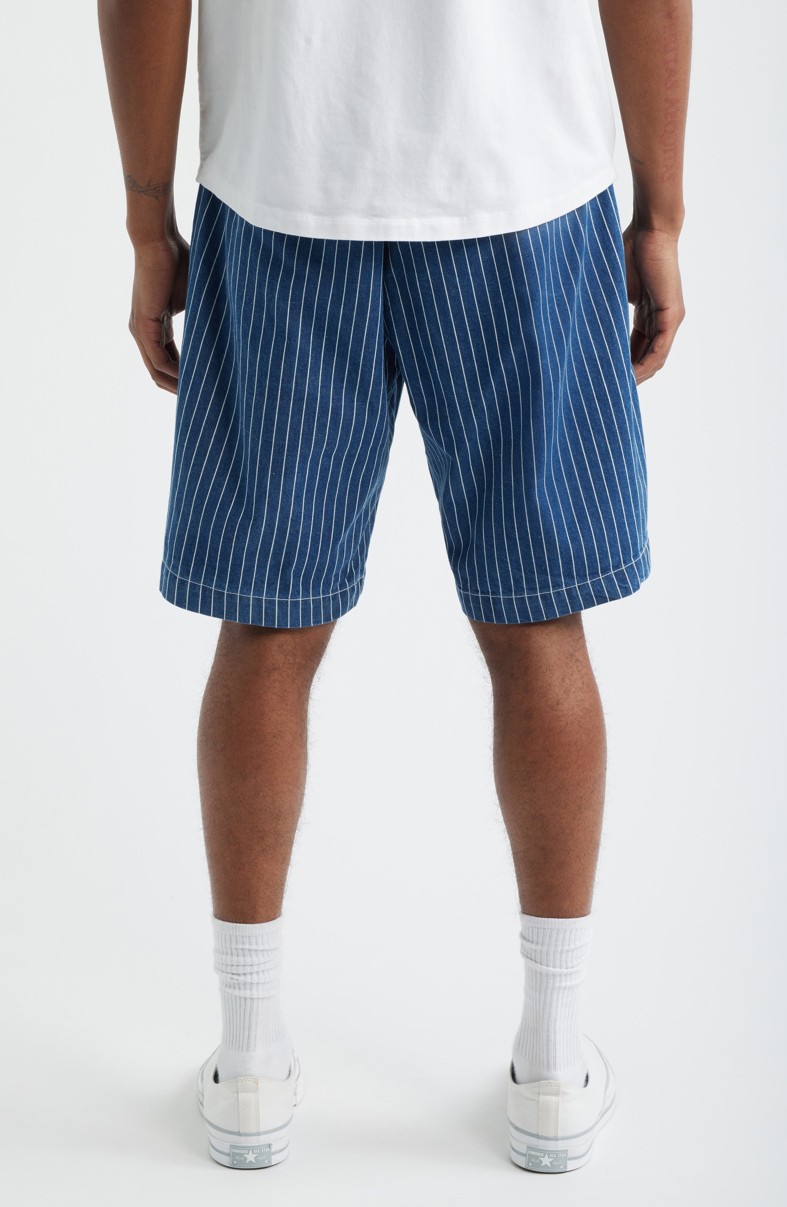 Part Timer Organic Cotton Pinstripe Shorts - image 2