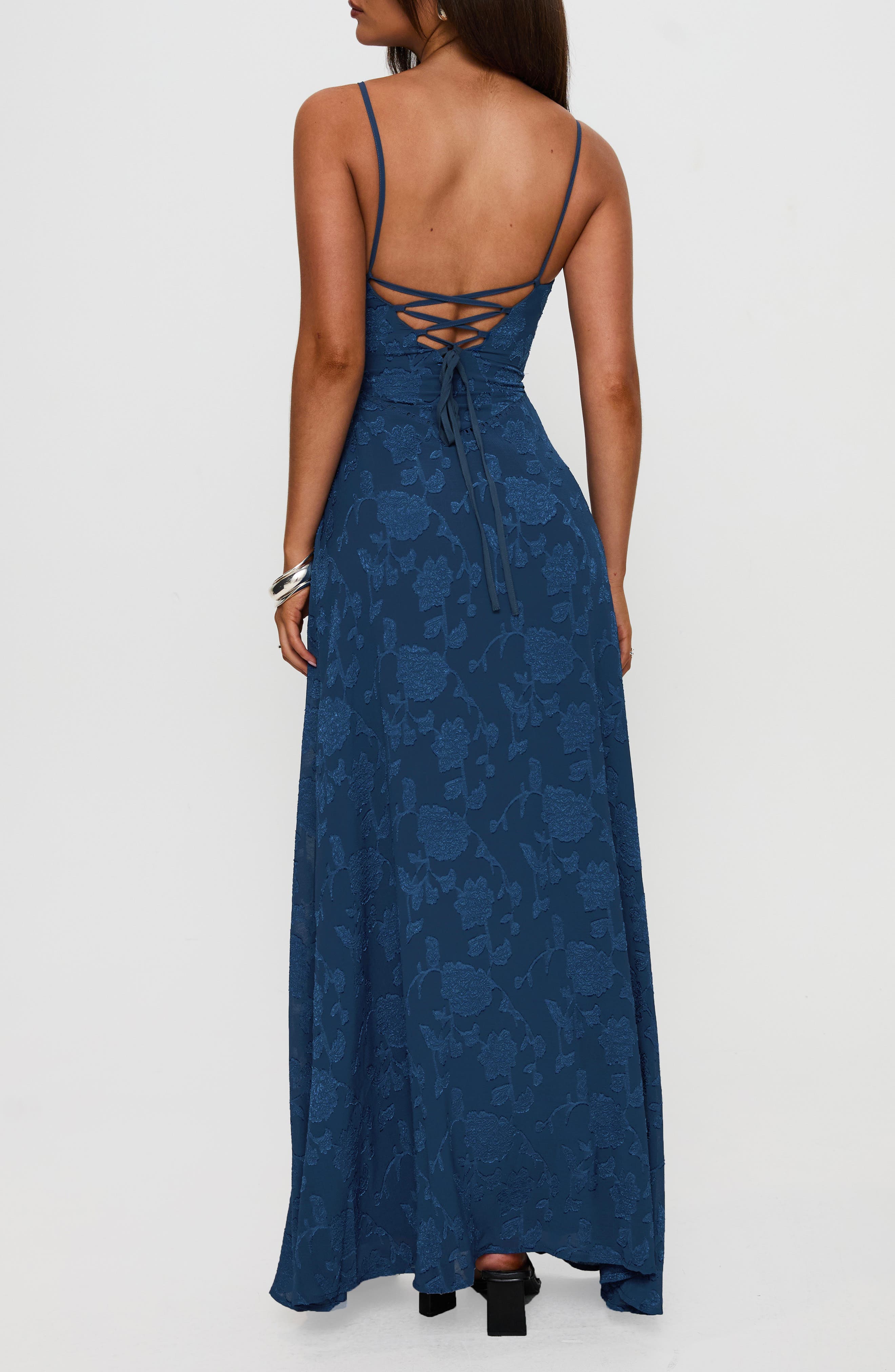 South of France Floral Burnout Maxi Dress - image 2