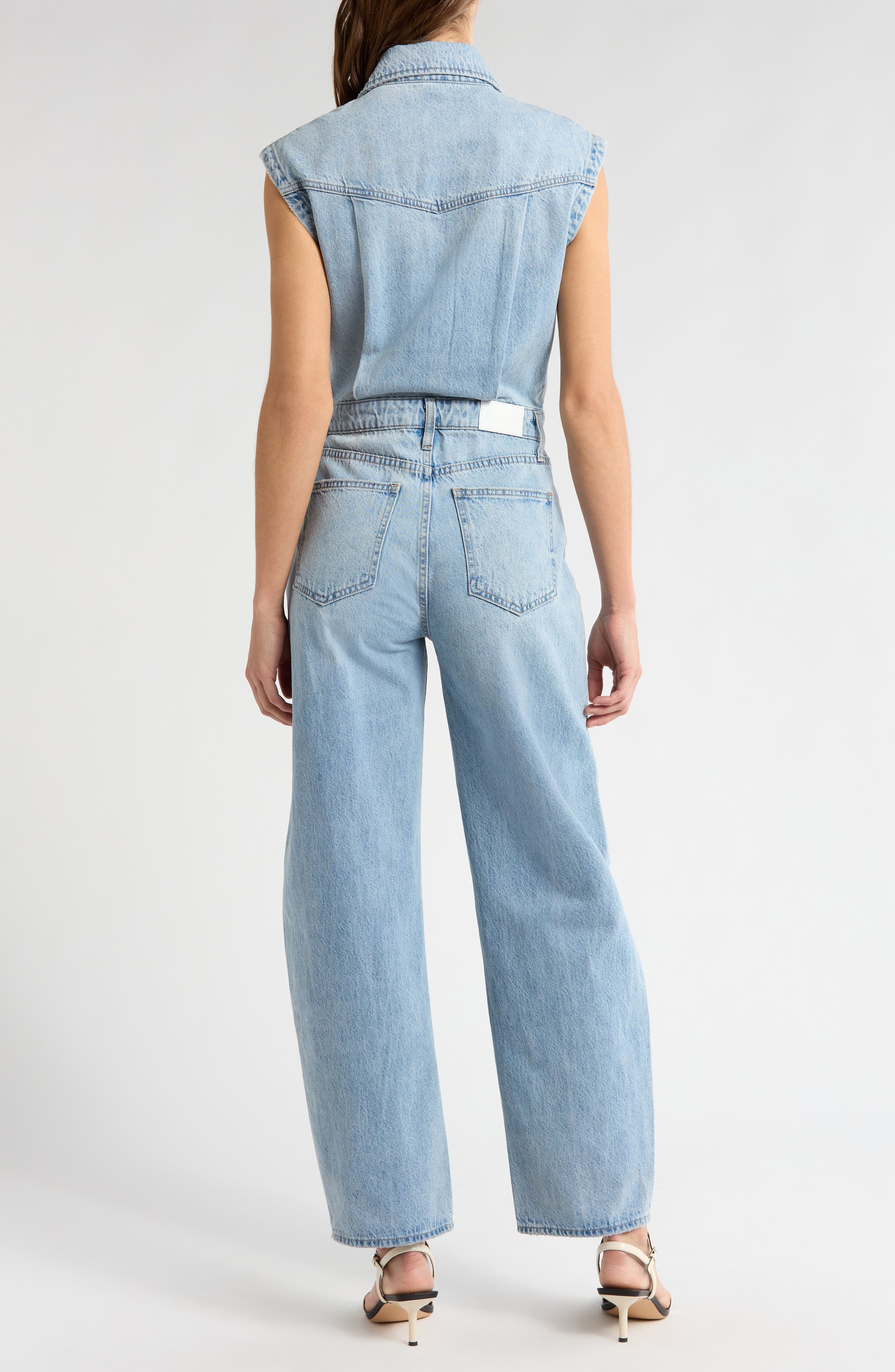 Ace Sleeveless Denim Jumpsuit - image 2