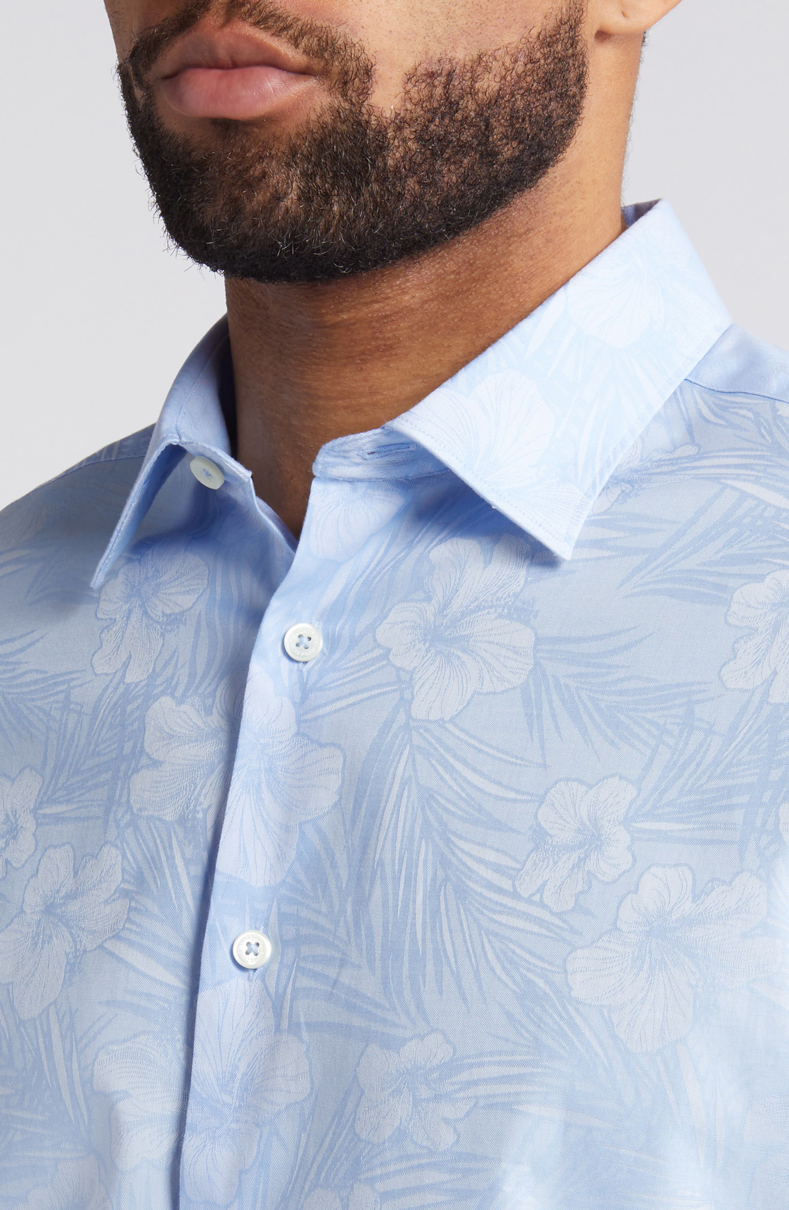 Julian Shaped Fit Print Button-Up Shirt - image 2