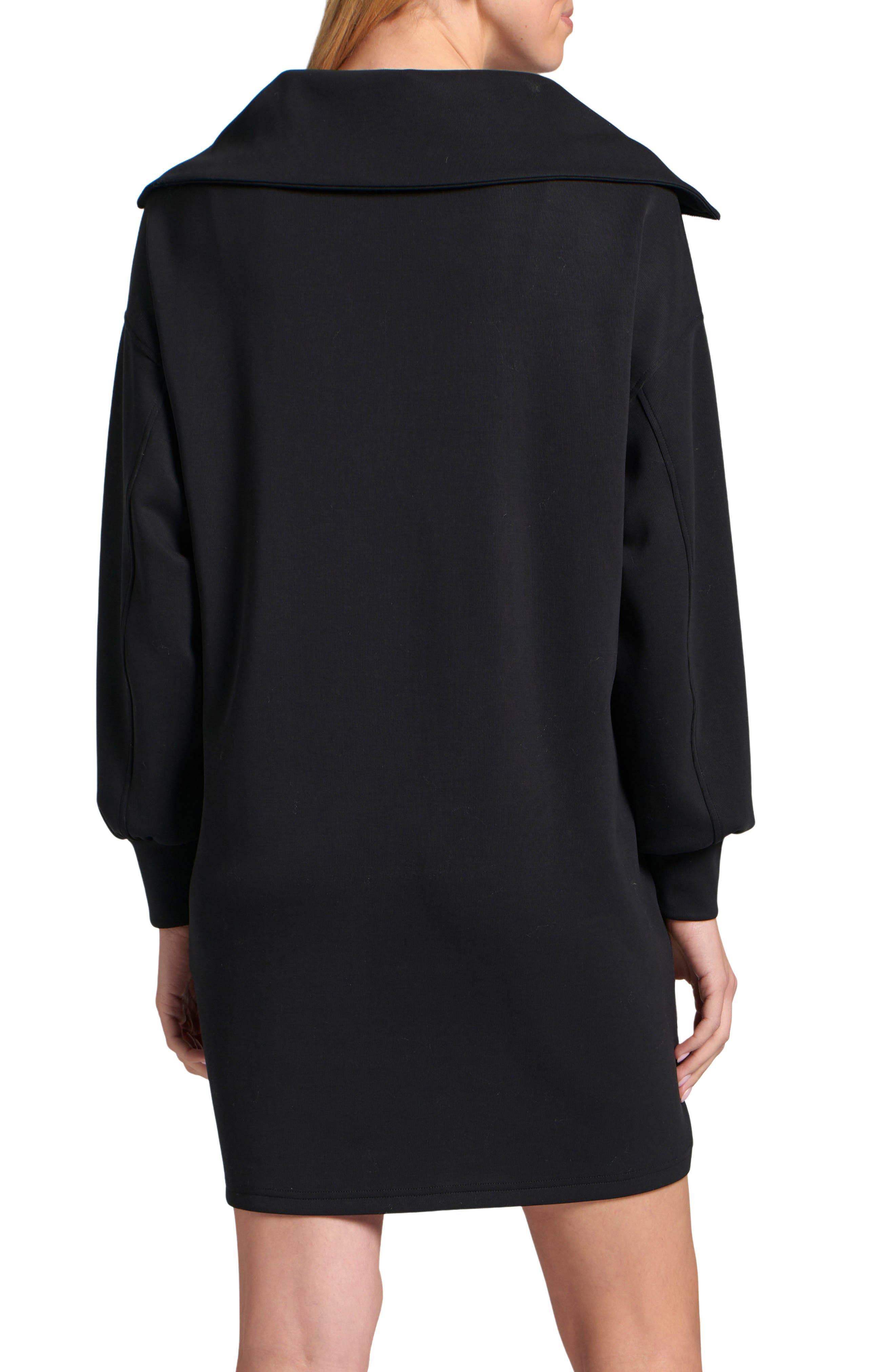 Half Zip Long Sleeve Sweatshirt Dress - image 2