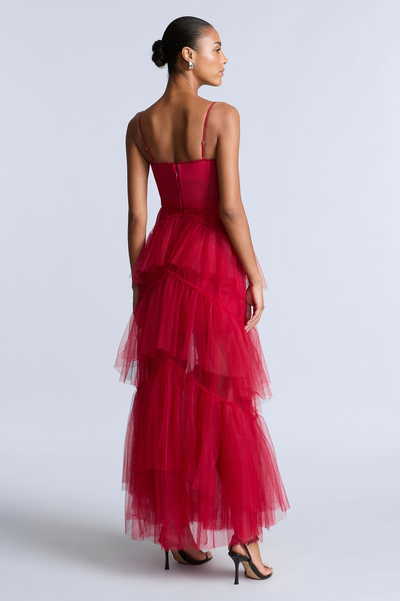 Oly Tiered Ruffle Tulle Evenin - image 2