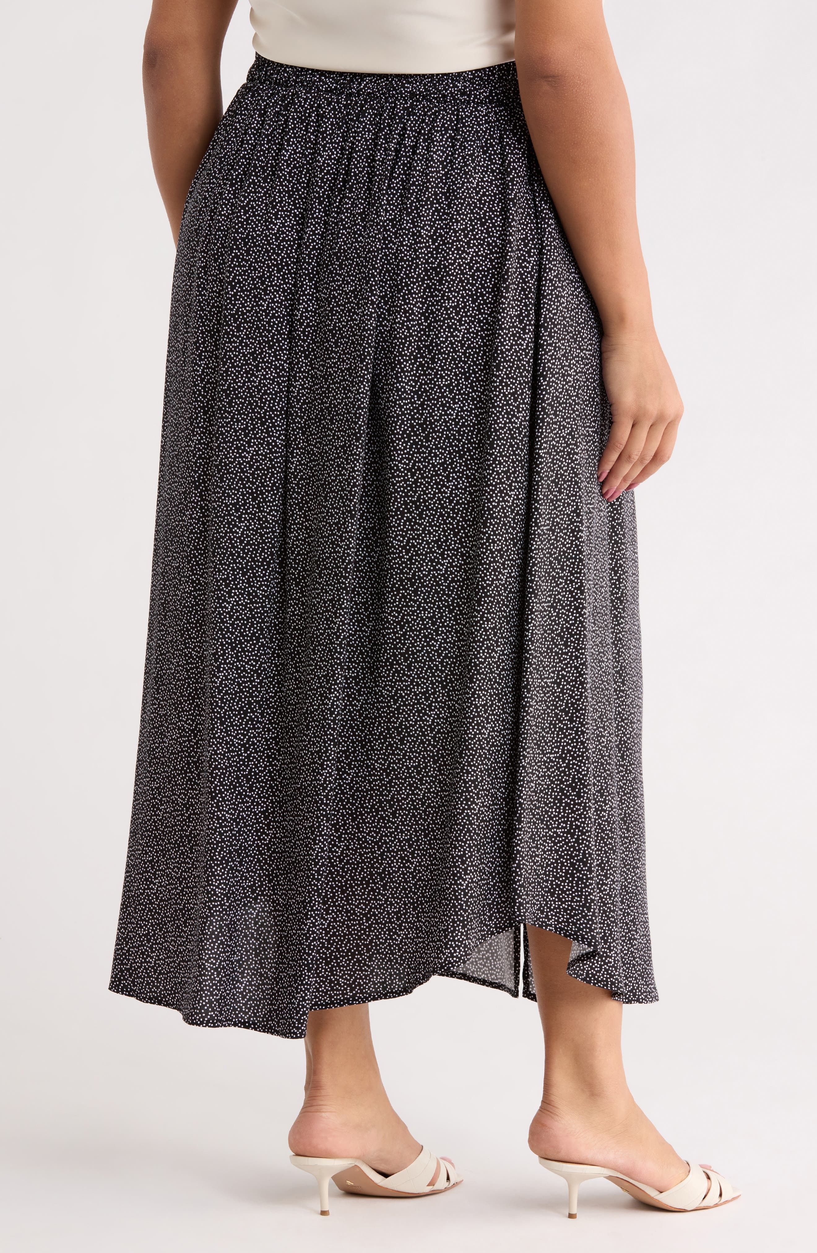 Dot Curved Hem Skirt - image 2