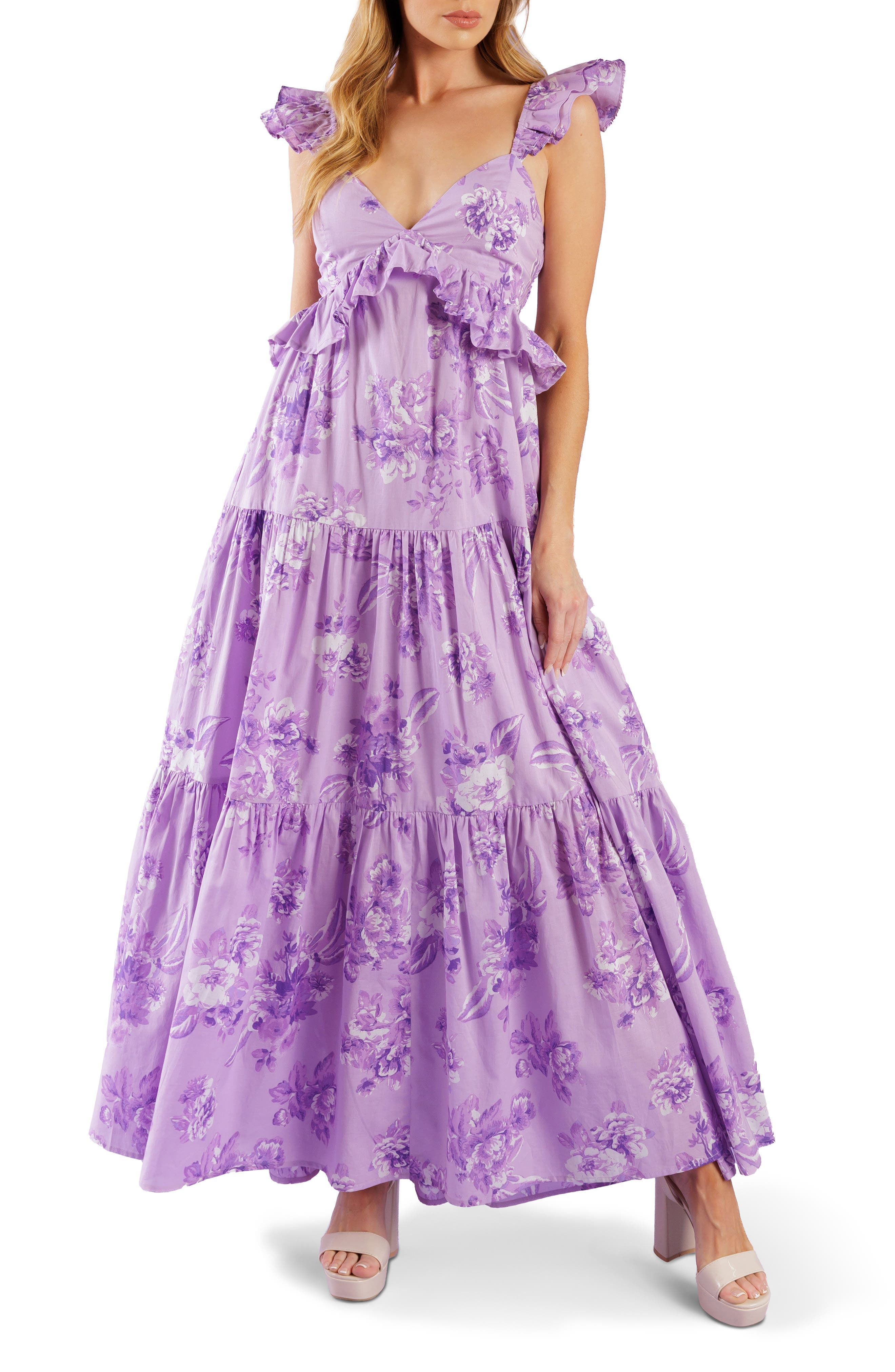 Ruffle Trim Maxi Dress - image 1