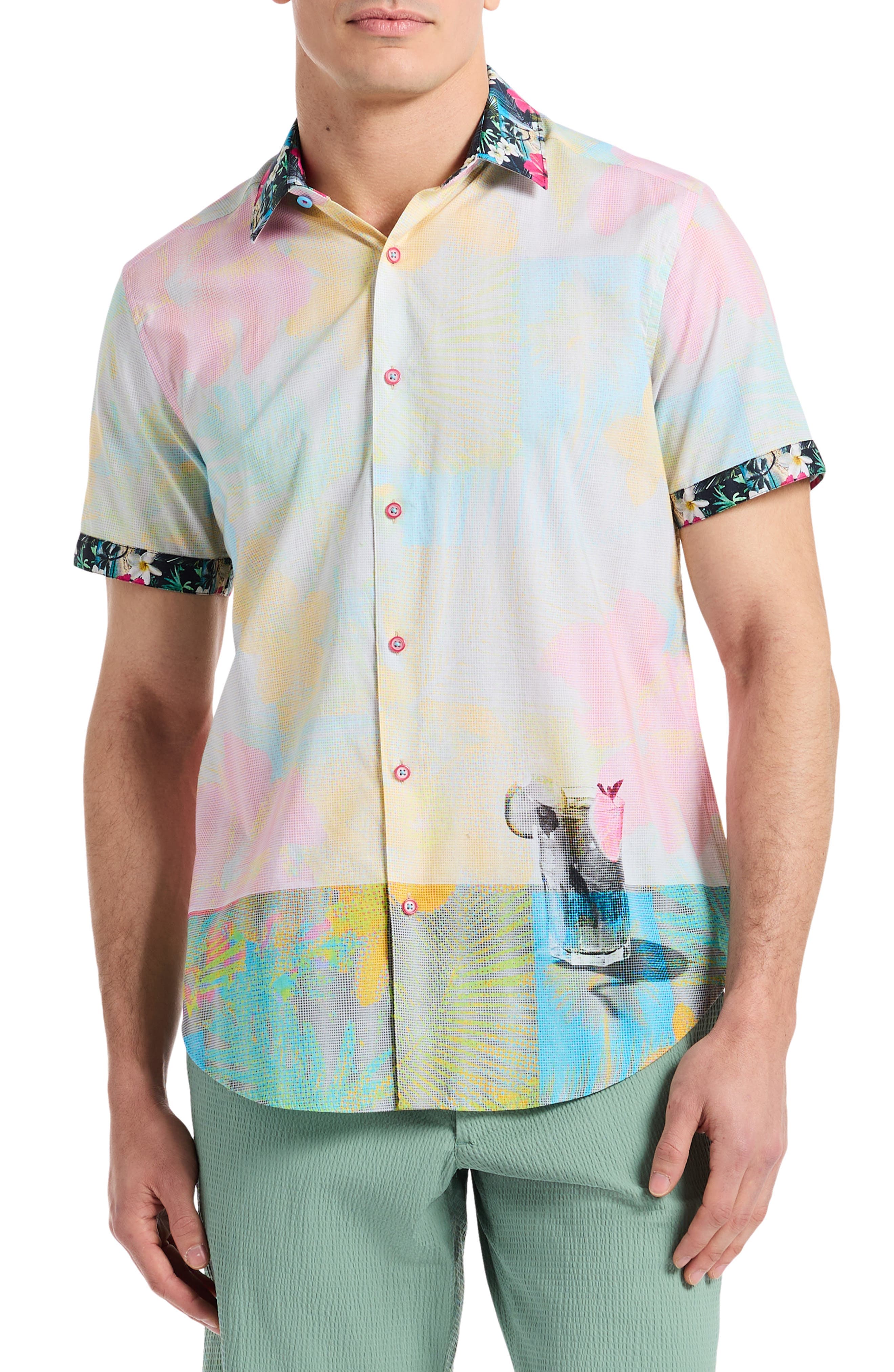 Haze Short Sleeve Button-Up Shirt - image 1