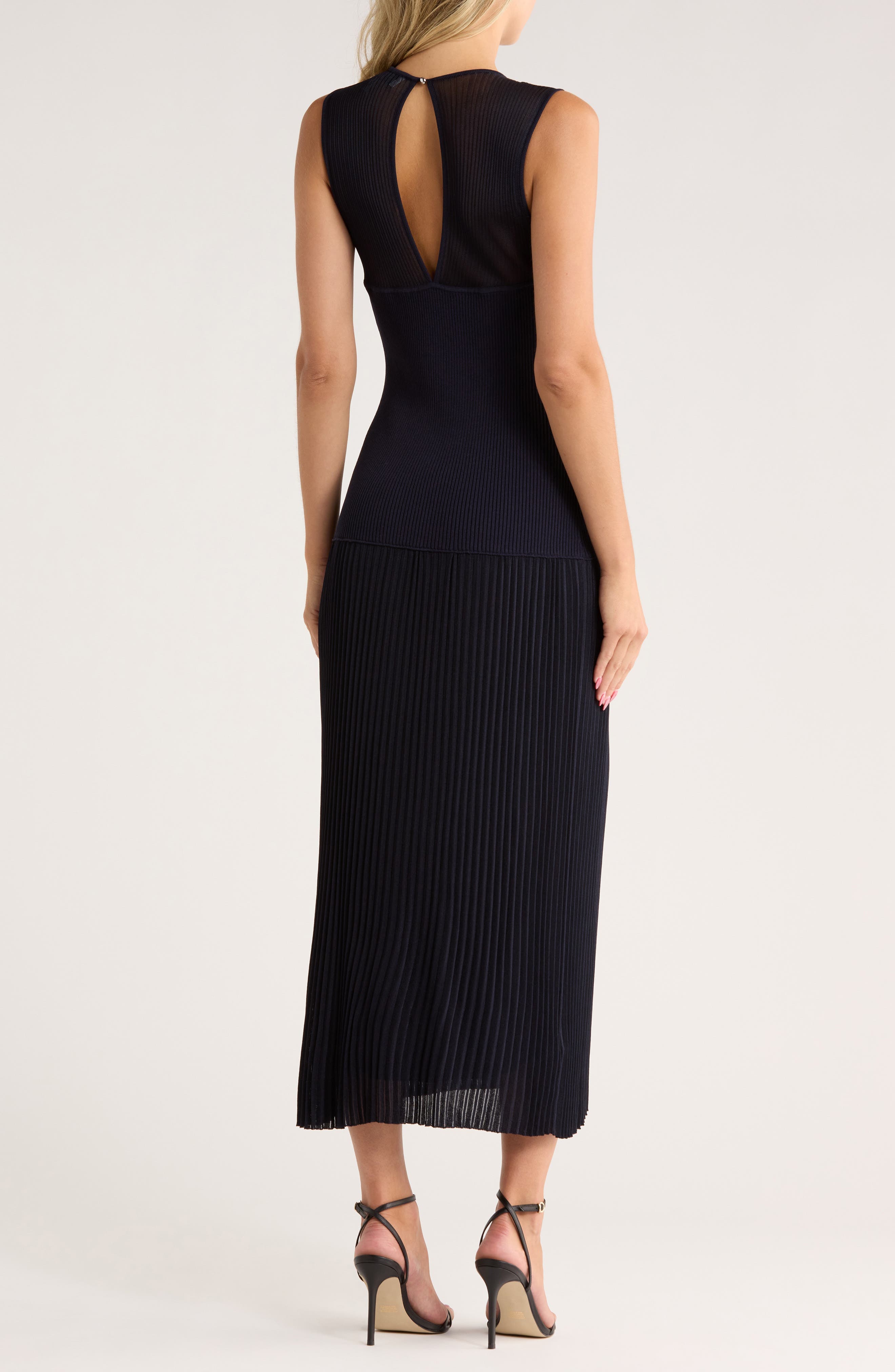 Lecco Sleeveless Mixed Media Dress - image 2