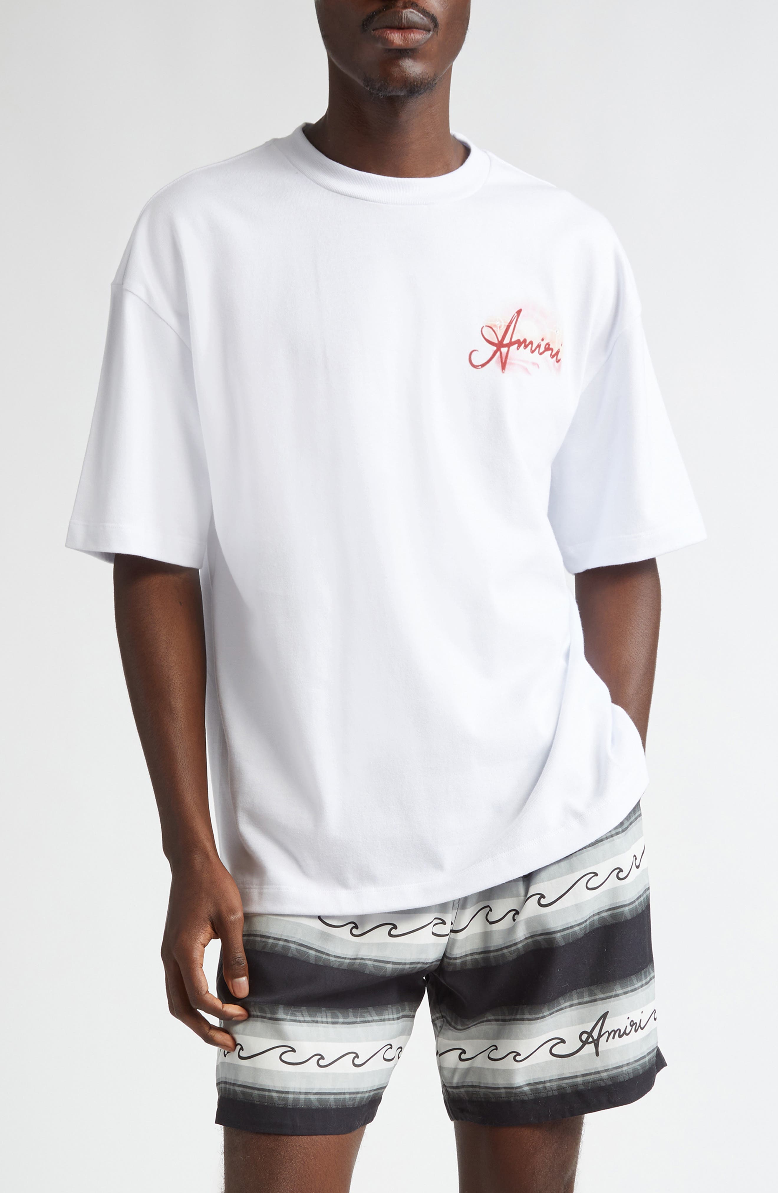 Oversize Airbrush Logo Graphic T-Shirt - image 1