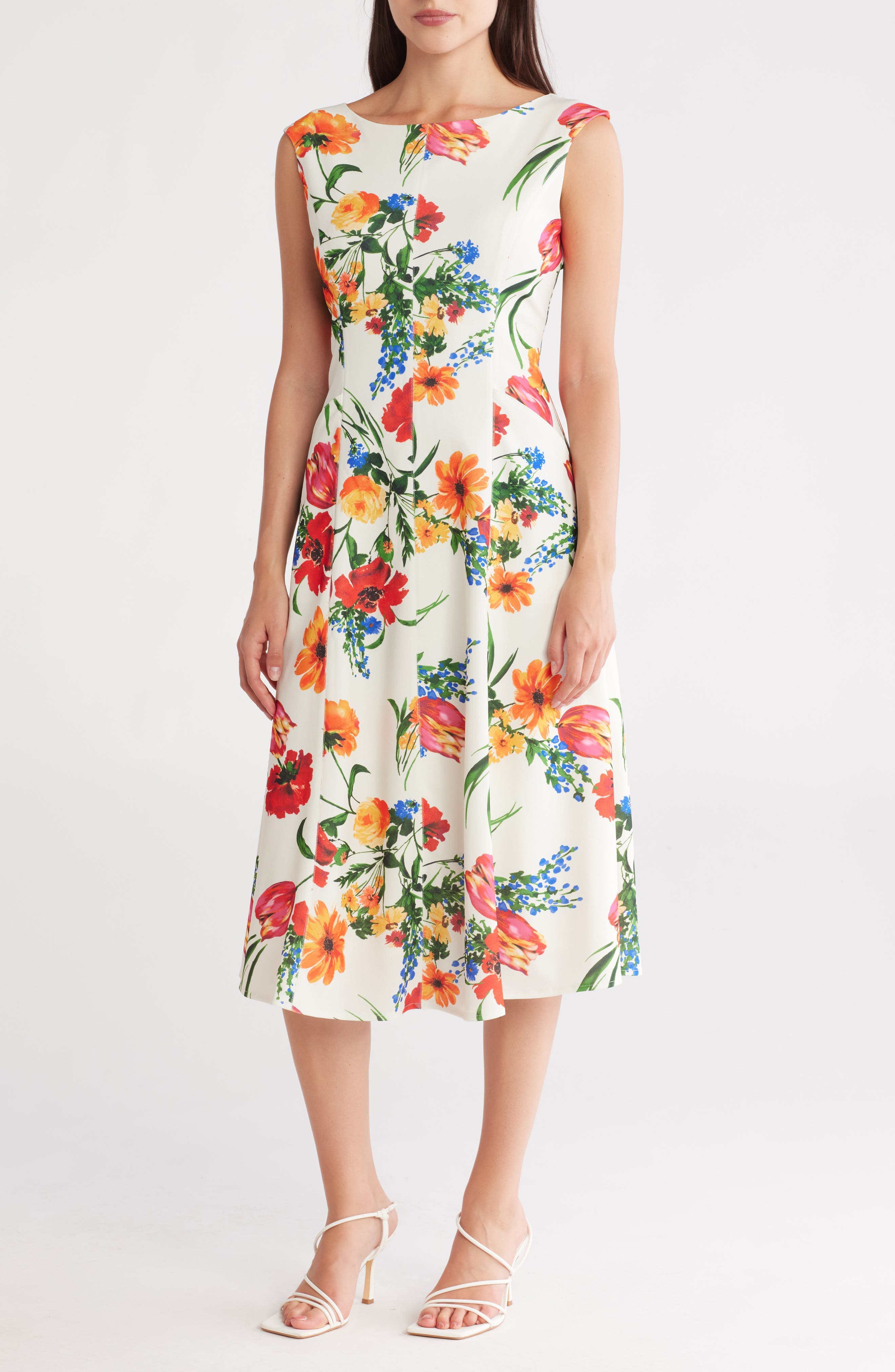 Sleeveless Scuba Crepe Cocktail Dress - image 1