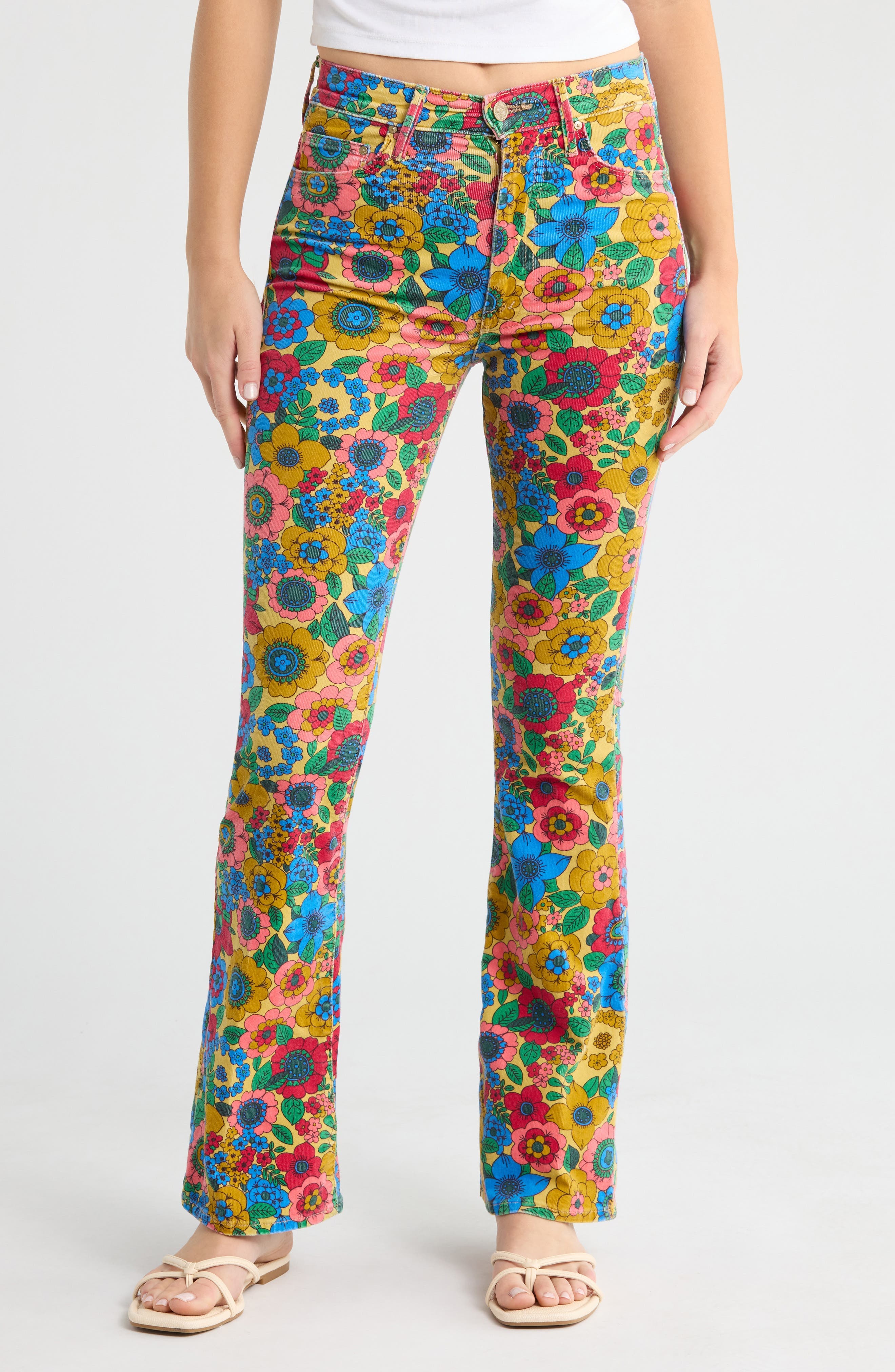 High Waist Weekend Skimp Flare Leg Jeans - image 1