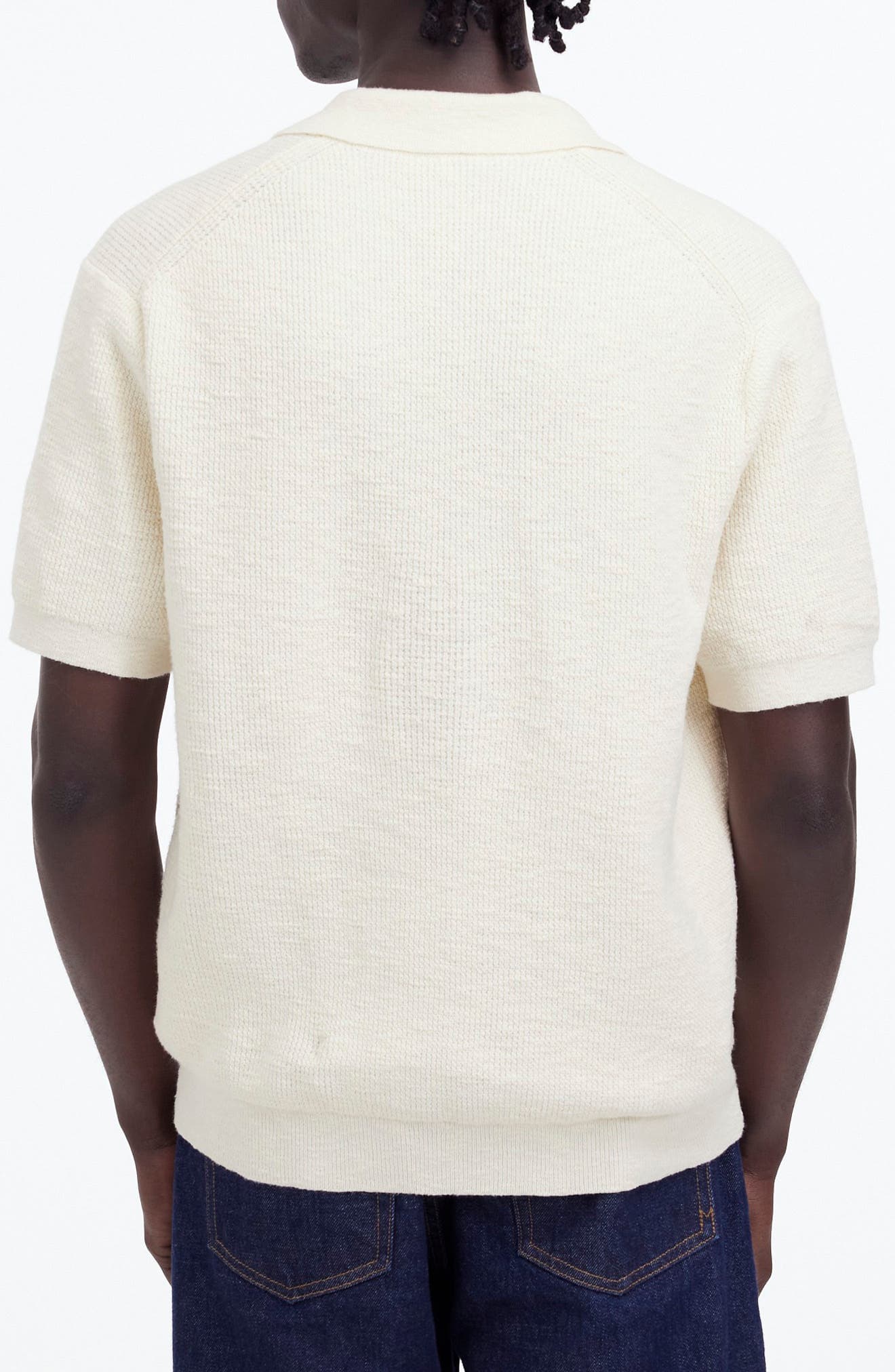 Johnny Collar Waffle Knit Polo - image 2