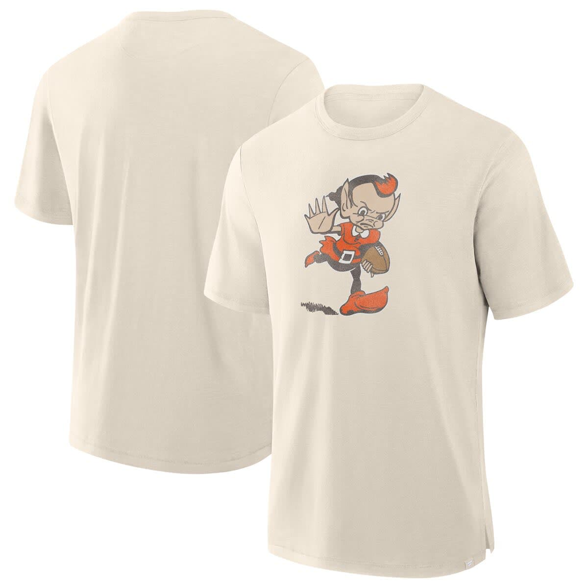Men's Fanatics  Cream Cleveland Browns Slub T-Shirt - image 1