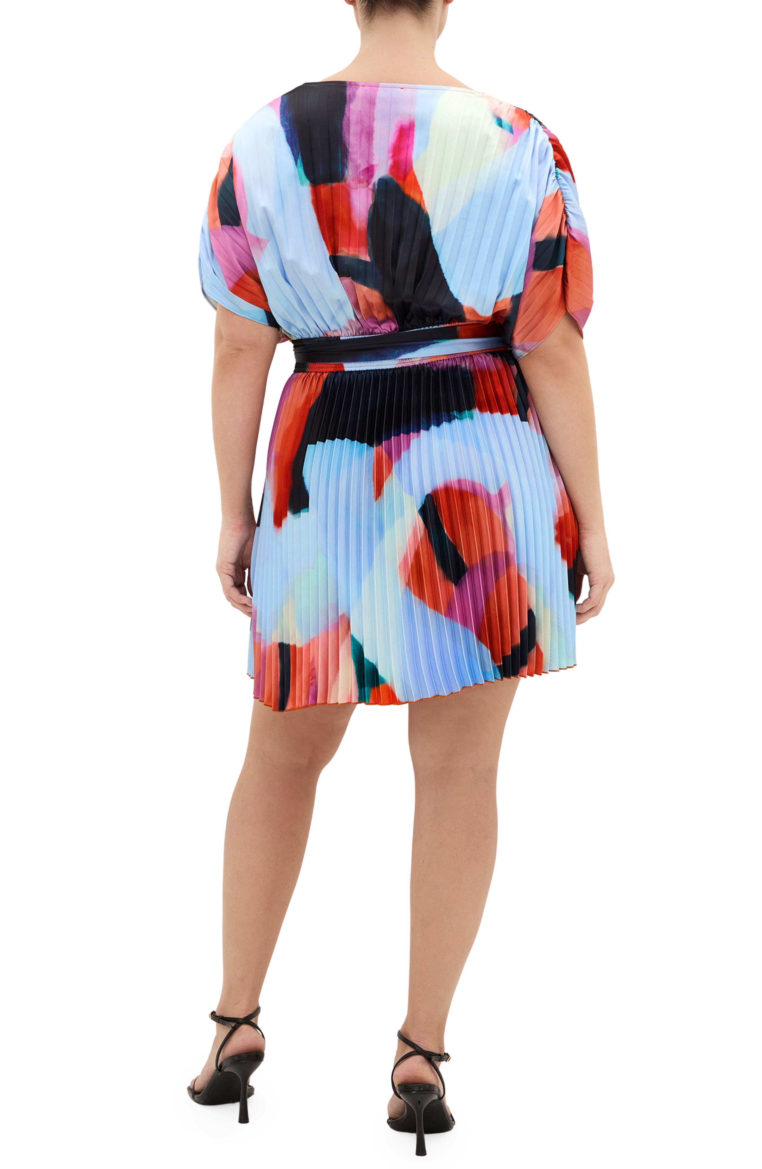 Hailey Abstract Print Minidress - image 2
