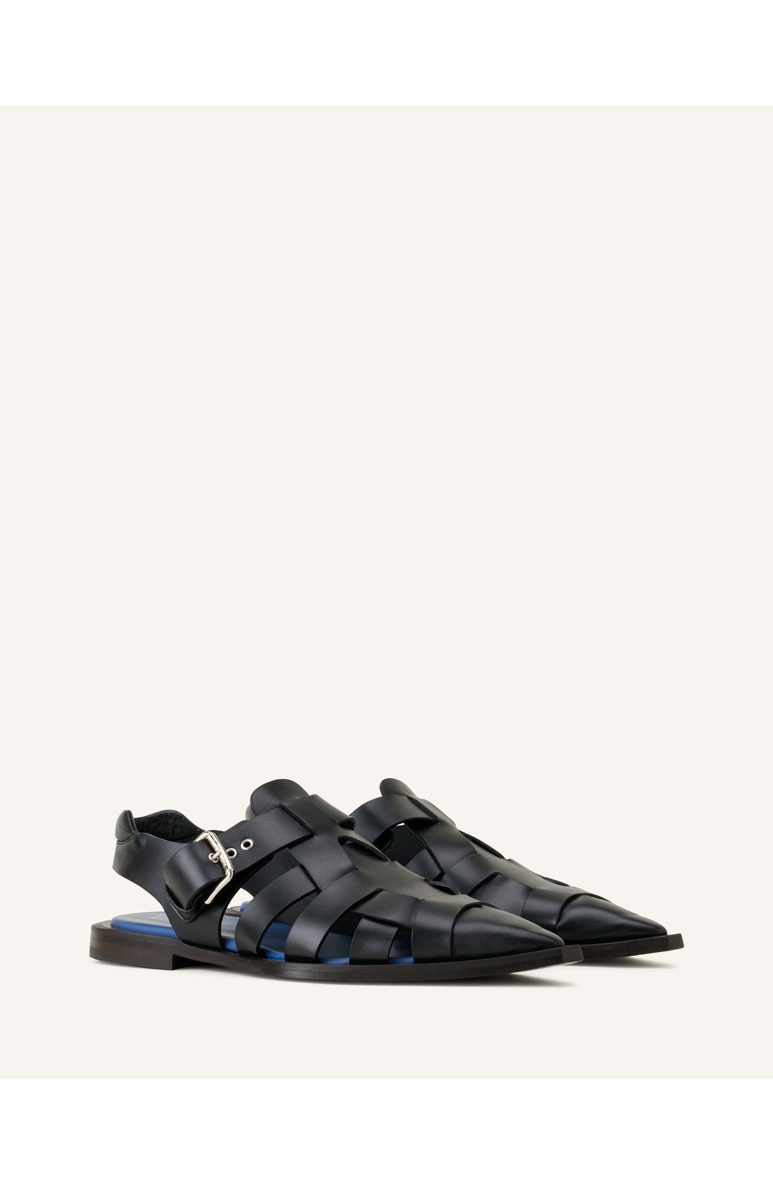 Pointed-Toe Leather Sandals - image 2